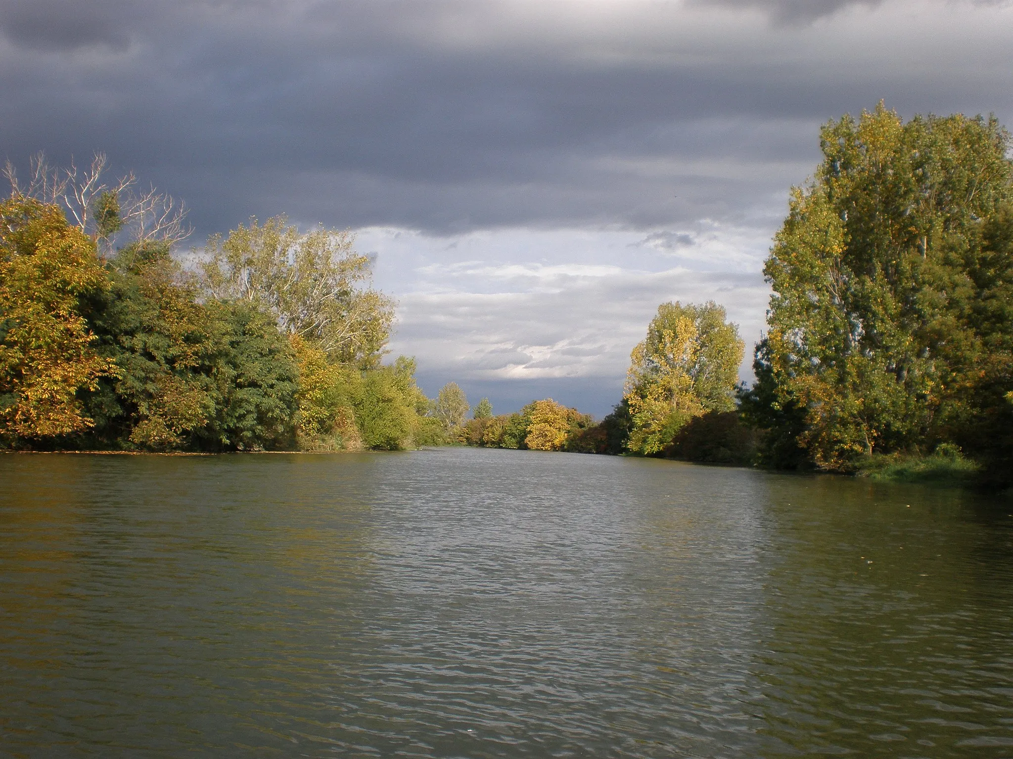 Photo showing: Maly Dunaj river near Zálesie, Slovakia