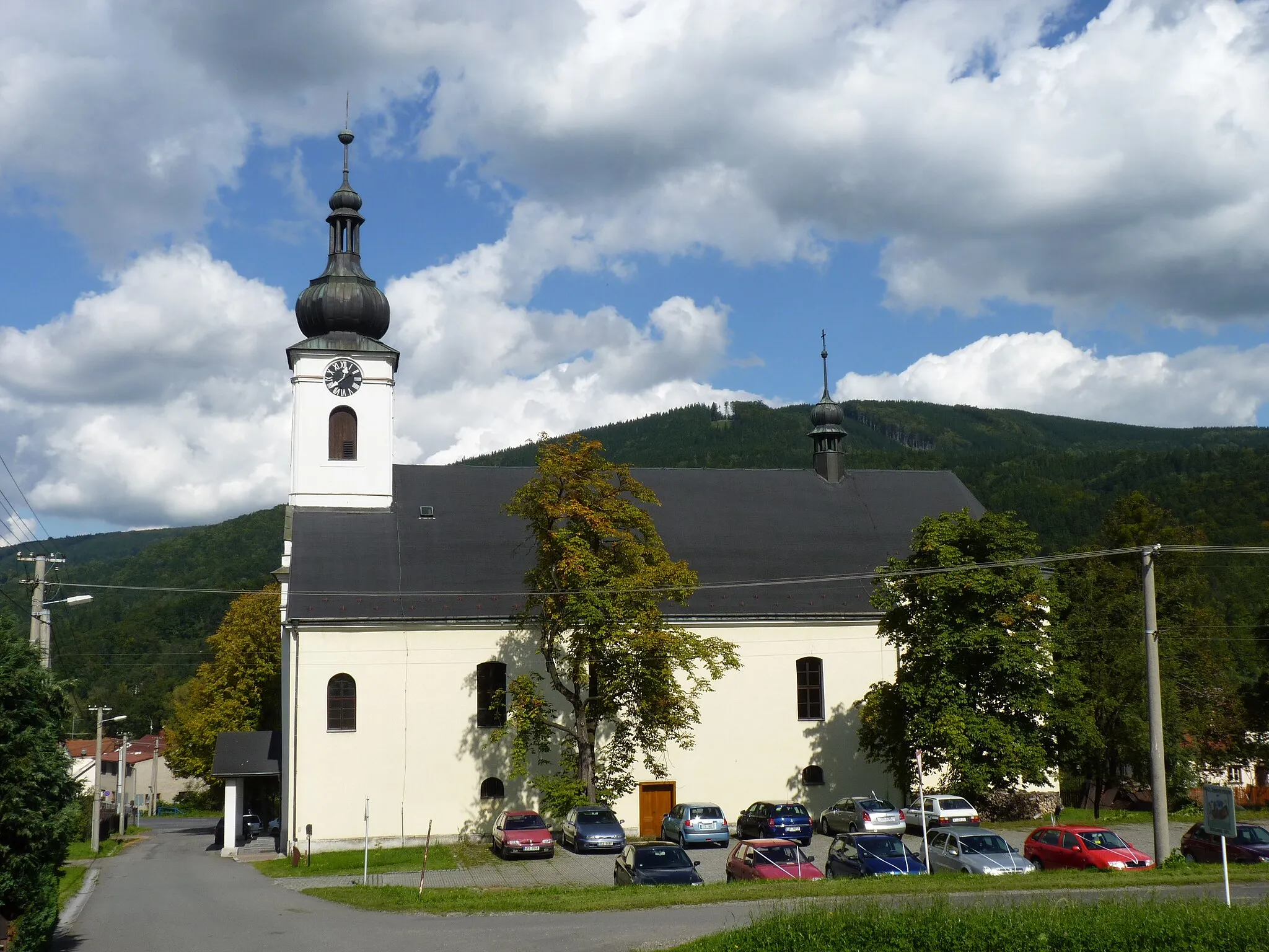 Photo showing: Church of John of Nepomuk - Pražmo, Frýdek Místek District, Moravian-Silesian Region, Czech Republic