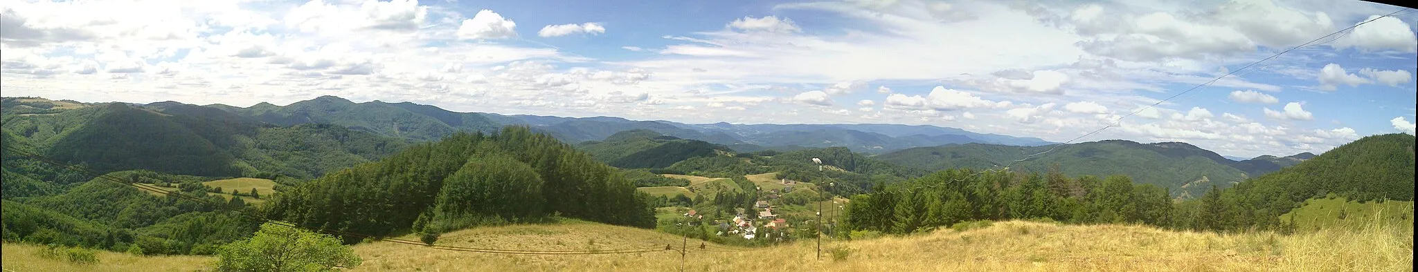 Photo showing: Štiavnické vrchy (foceno z vrchu Baniště na jiho-východ)