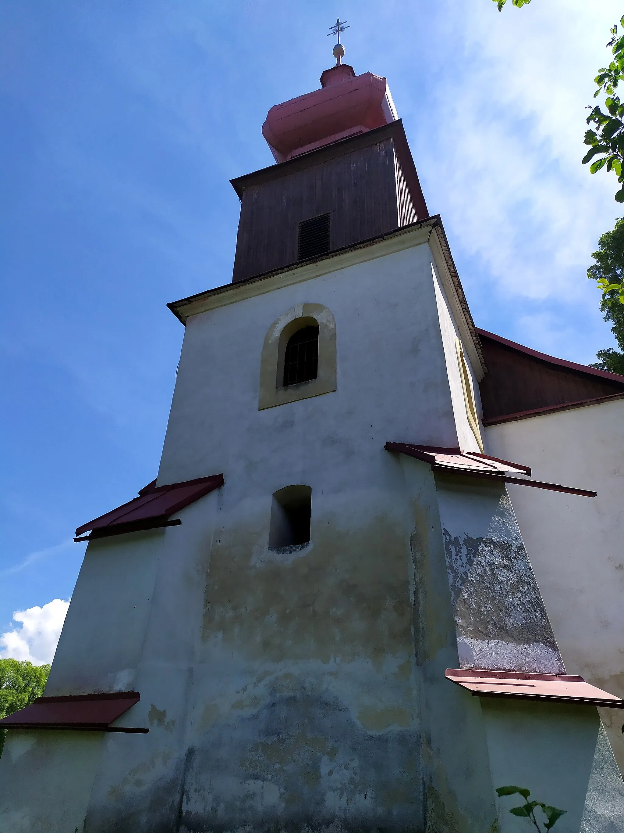 Photo showing: Horná Lehota (okr. Brezno), Kostol svätého Michala; predstavaná veža