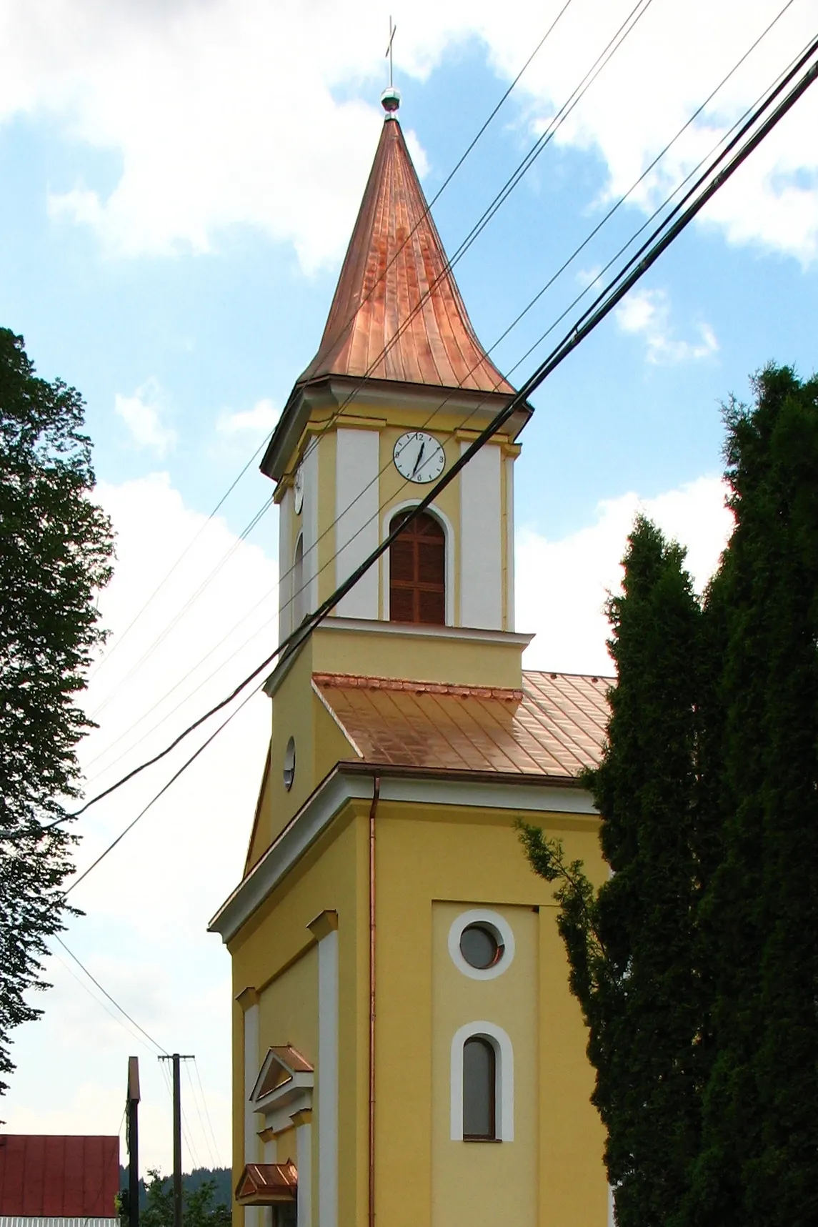 Photo showing: St. John Baptist church in Nová Bystrica, built in 1857