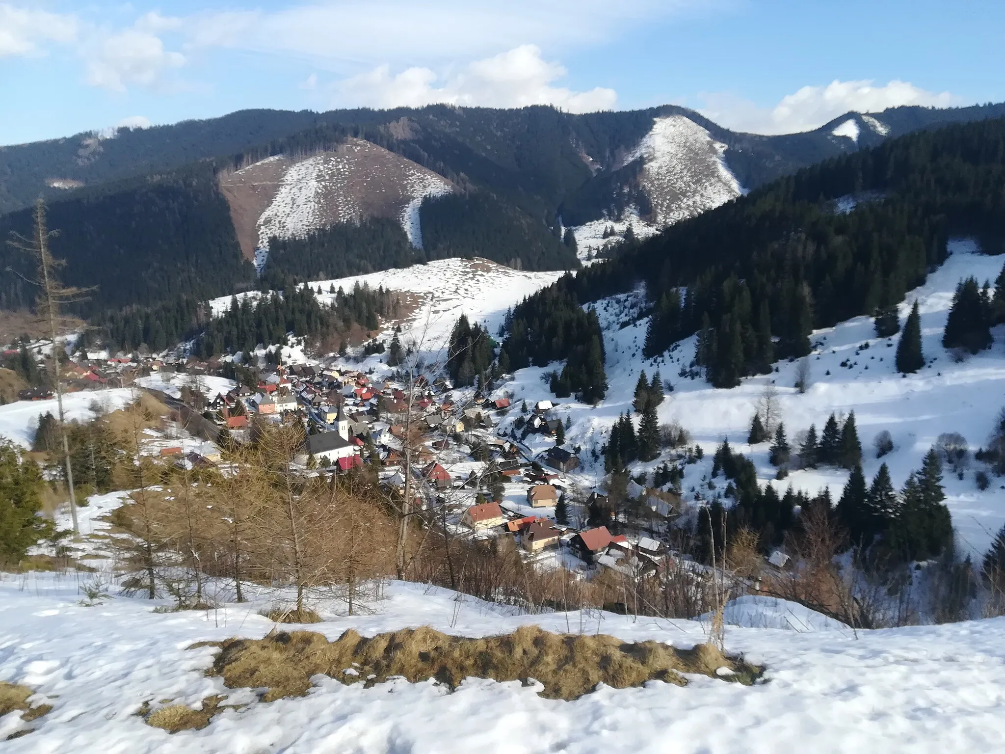 Photo showing: Pohľad na Nižnú Bocu v zime
