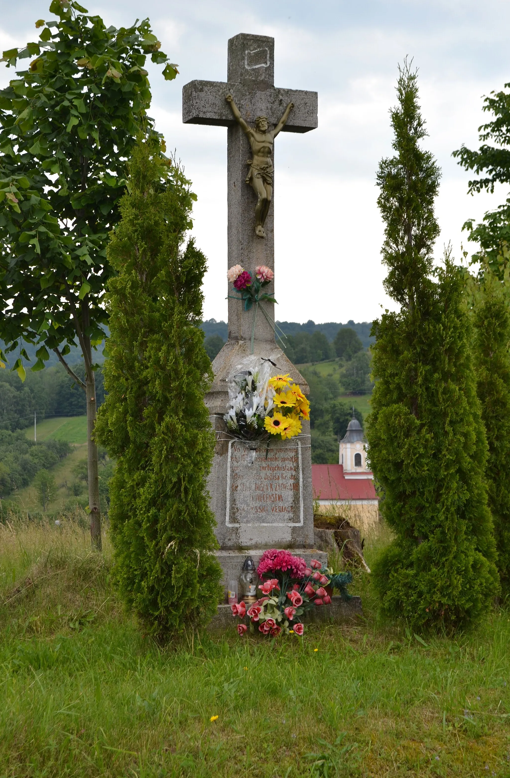 Photo showing: Prícestný kríž pred obcou Šoltýska