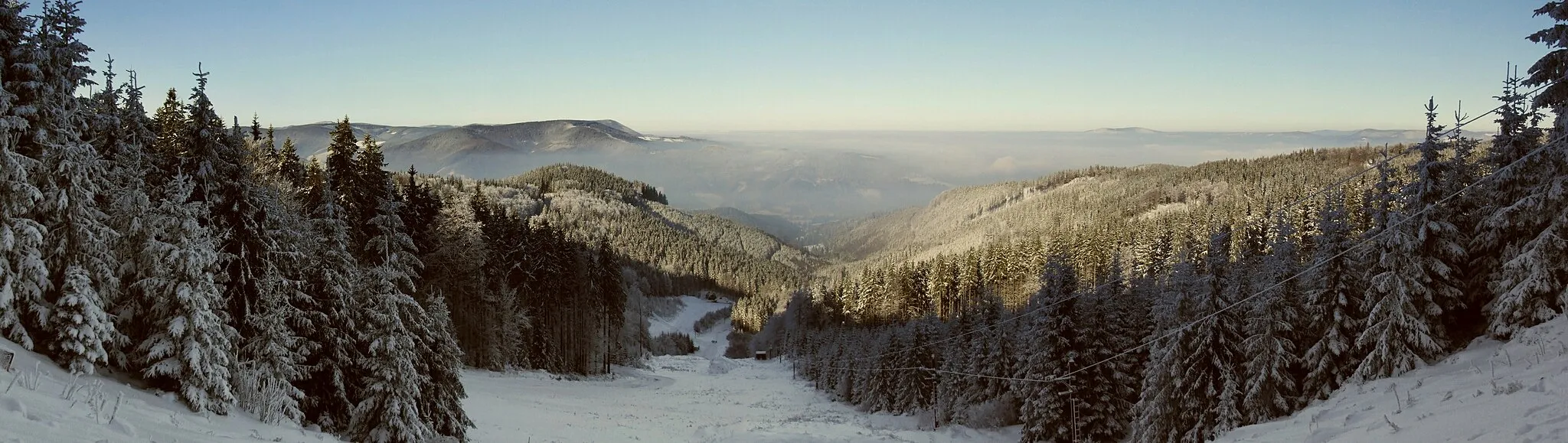 Photo showing: Moravian-Silesian Beskids in Czech Republic in winter
