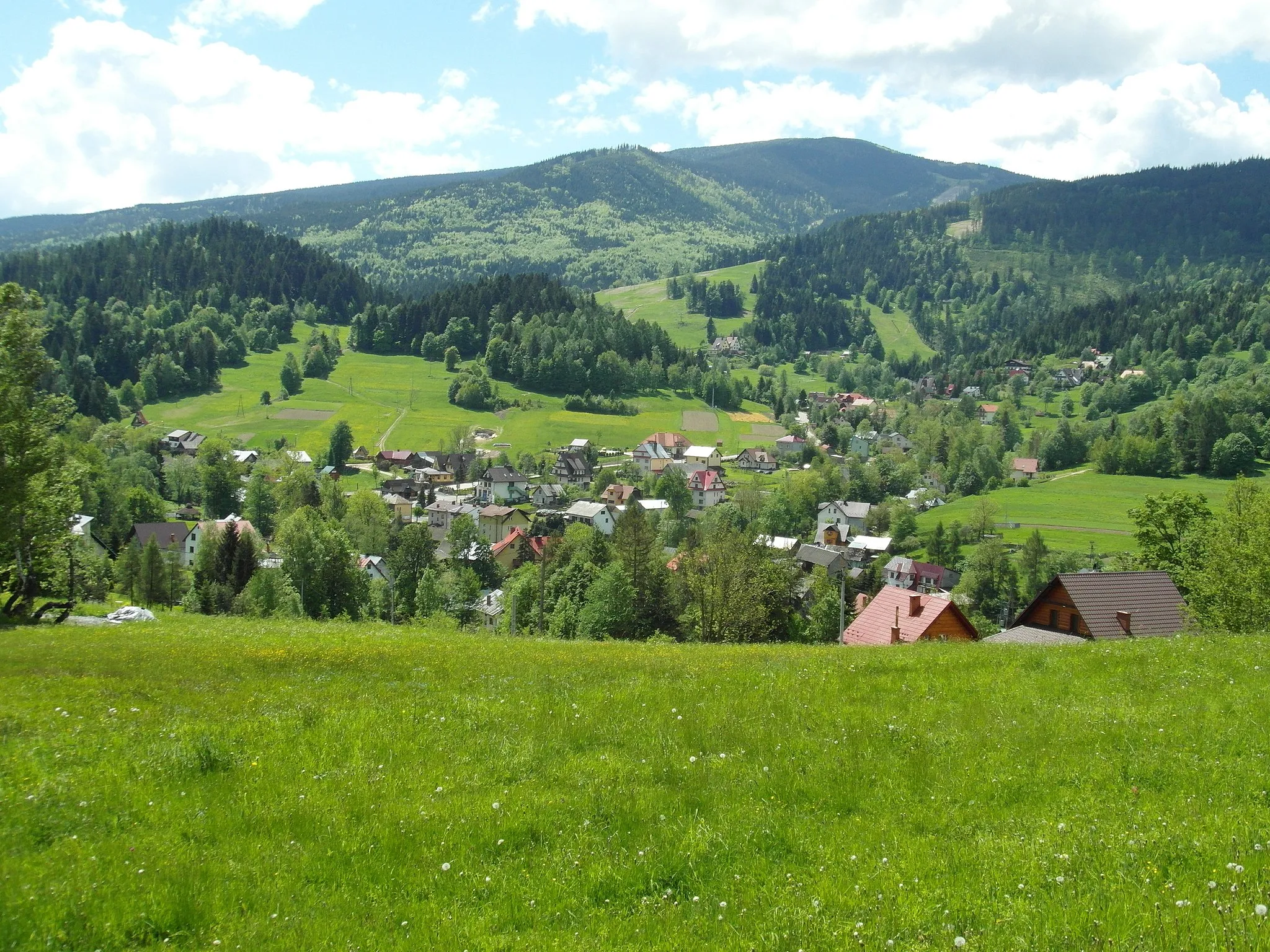 Photo showing: Korbielów widziany z ulicy Widokowej