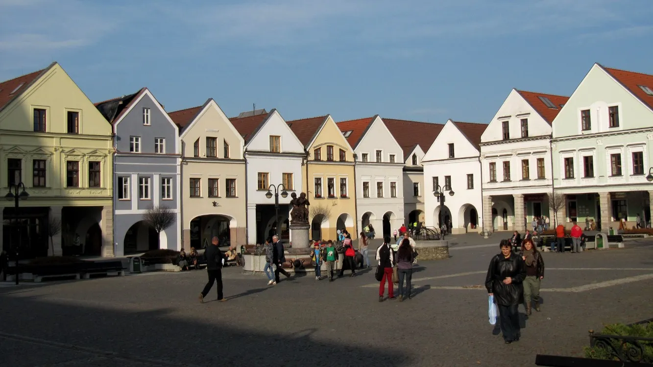 Photo showing: Mariánske námestie - main town square of Žilina, Slovakia