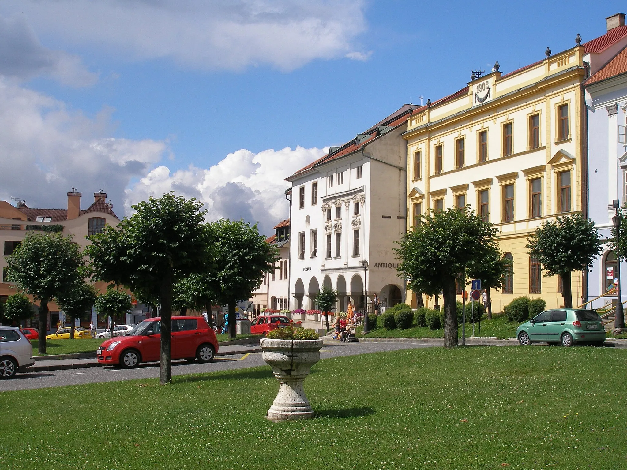 Photo showing: Historické mešťanské domy v centre mesta Levoča.