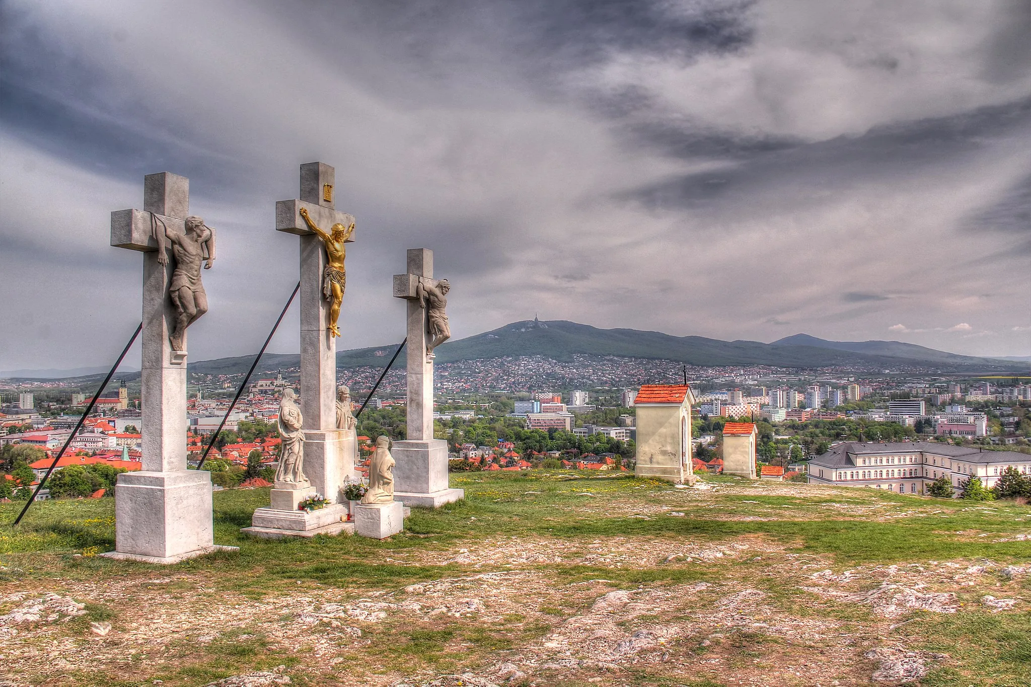 Photo showing: pohľad z nitrianskej kalvárii na mesto Nitra