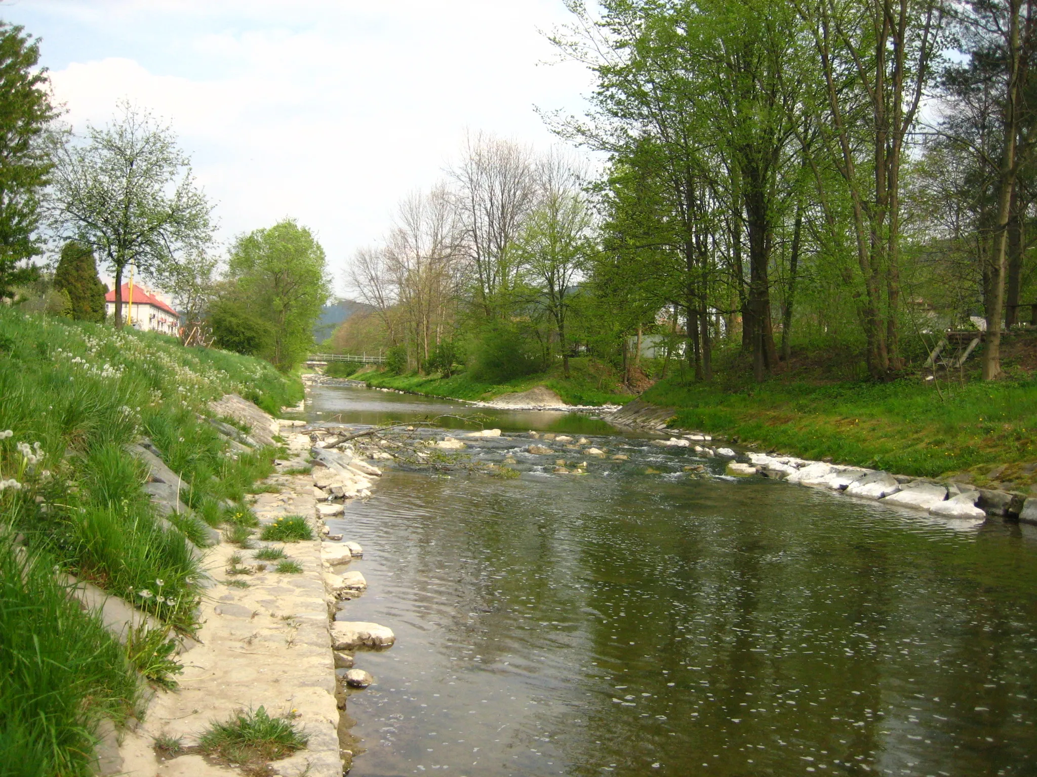 Photo showing: Vsetínská Bečva pod ústím potoka Stanovnice v Karolince