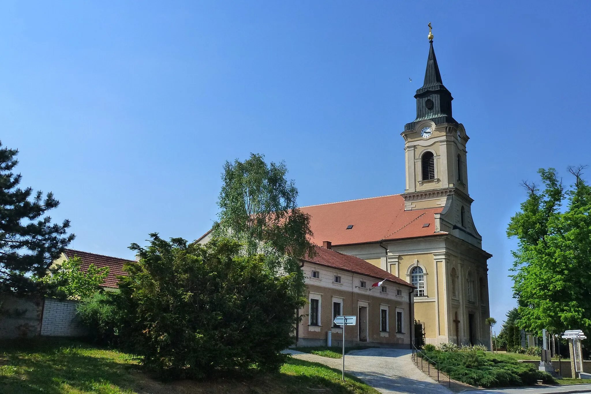 Photo showing: Parish Church in Ratiskovice, South Moravian, Czech