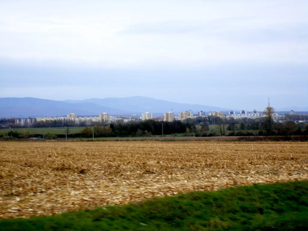 Photo showing: Topoľčany - landscape of the town as seen from east (Solčany)