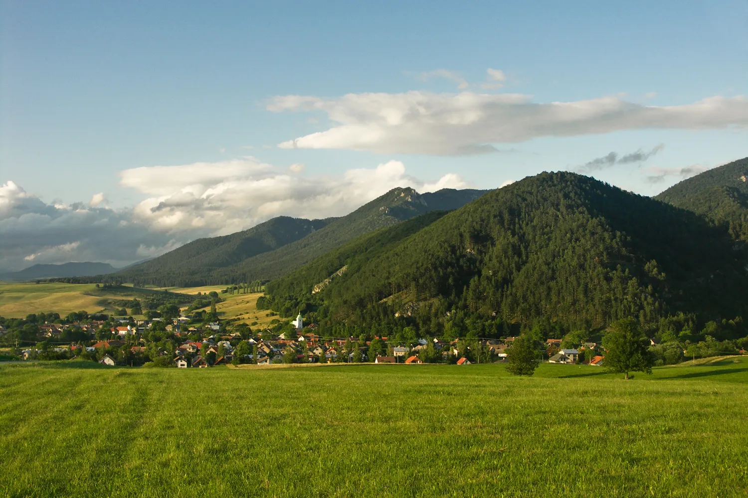 Photo showing: View of the Blatnica village, Slovakia
