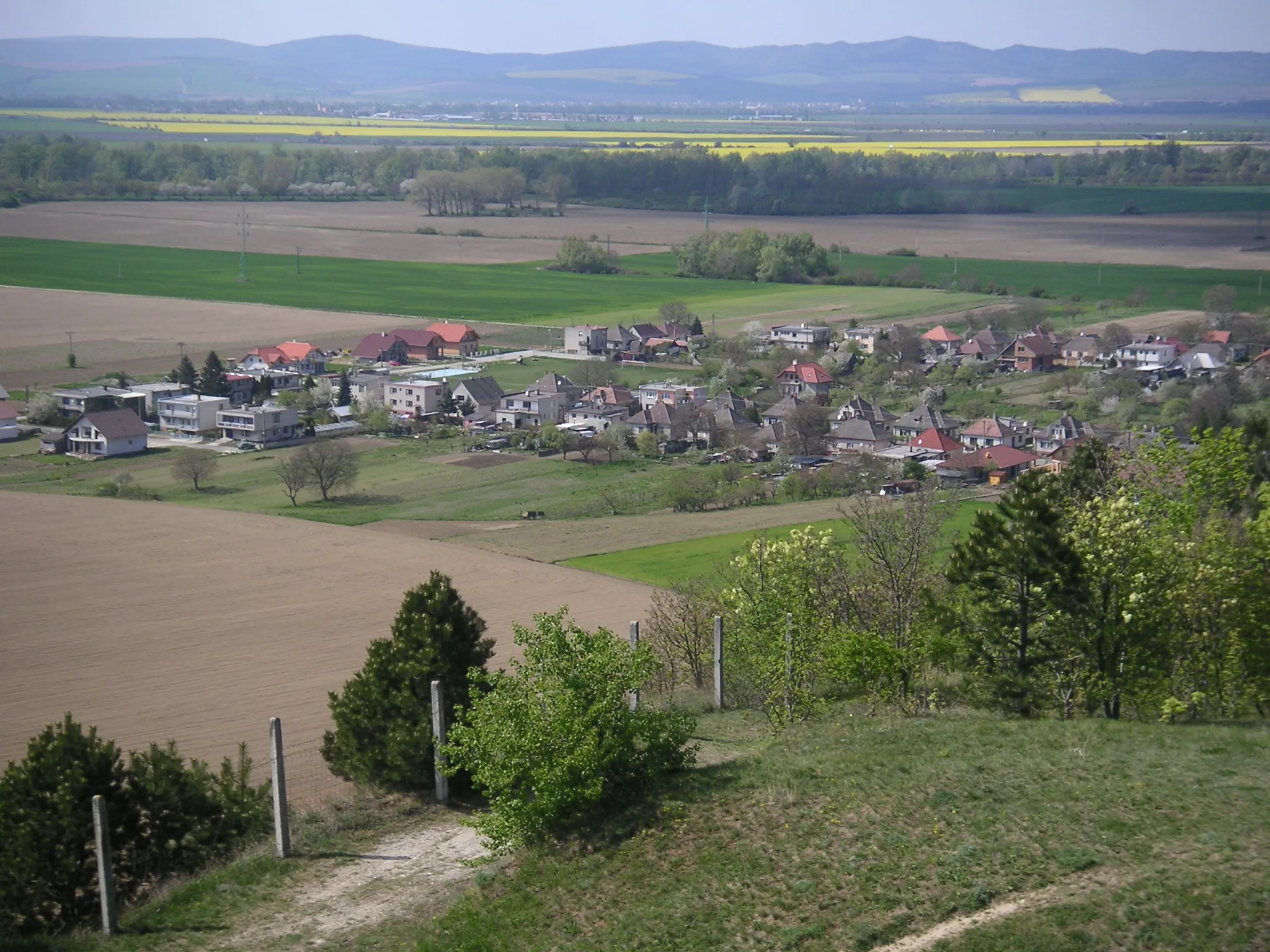 Photo showing: Village of Ducové in Slovakia from the Kostolec hill