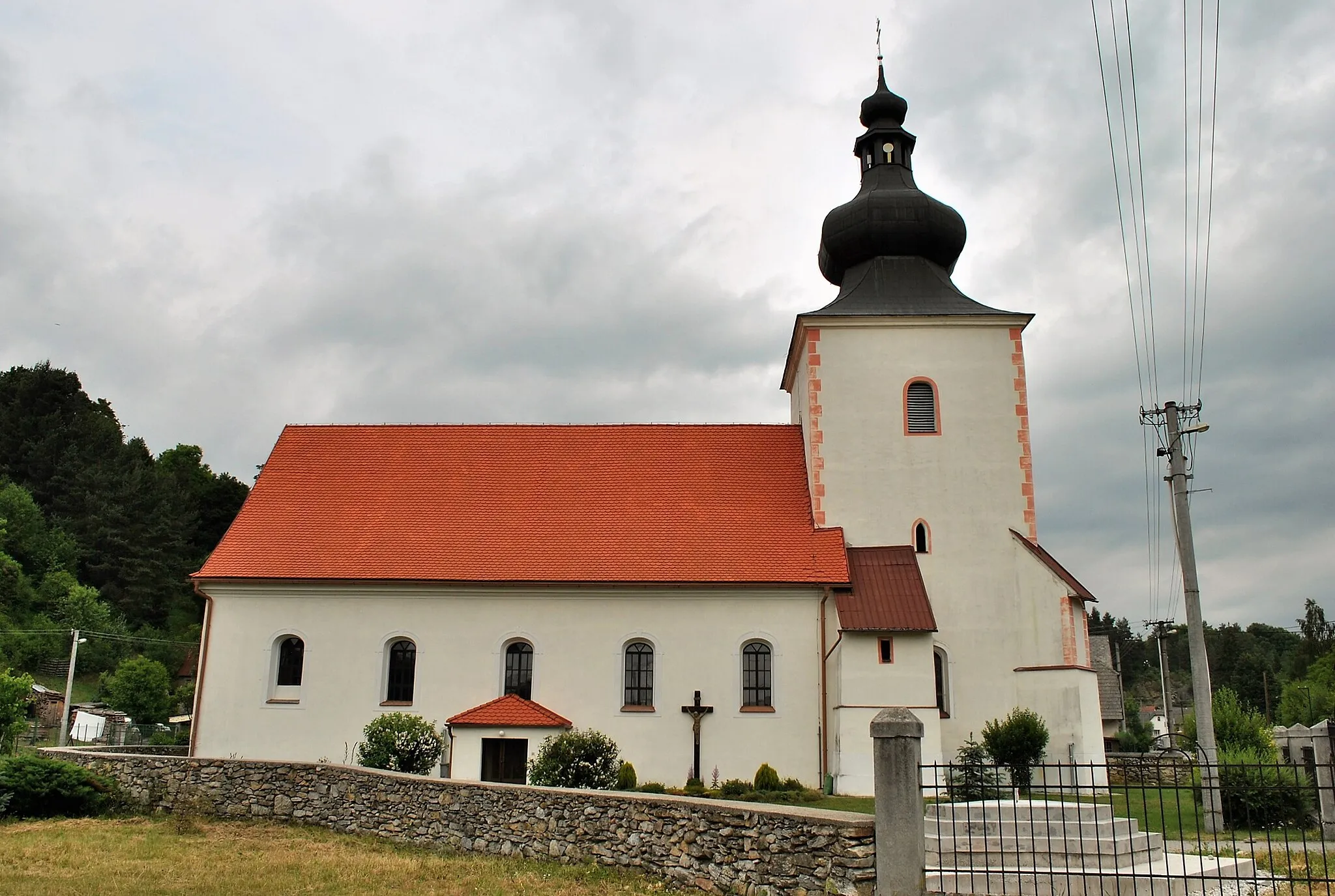 Photo showing: Kľačno, district of Prievidza, Slovakia - Catholic church of Saint Nicholas