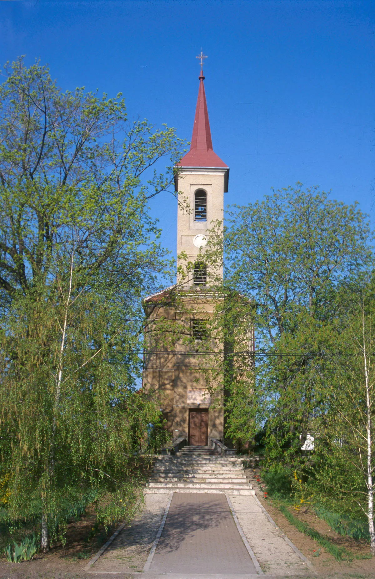 Photo showing: Roman Catholic church of Saint John the Baptist in Bajč, Slovakia, rebuilt from a mansion in 1830.