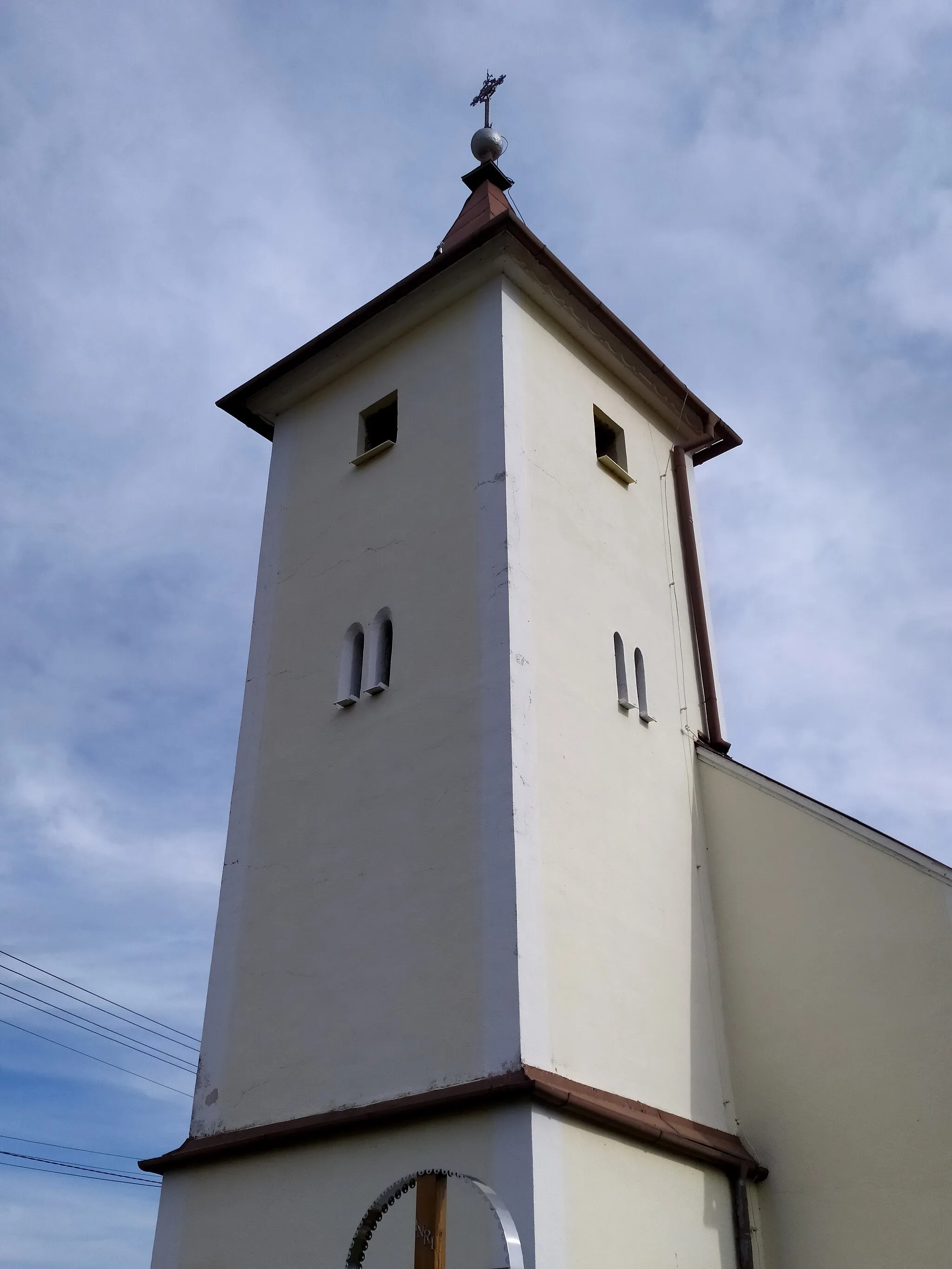 Photo showing: Borčany (okr. Bánovce nad Bebravou), Kostol svätého Gála; detail veže