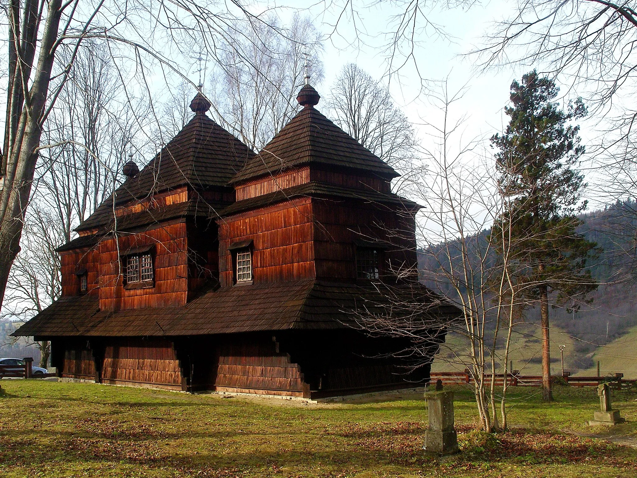 Photo showing: Wooden church Smolnik (Mountain Bieszczady) Poland