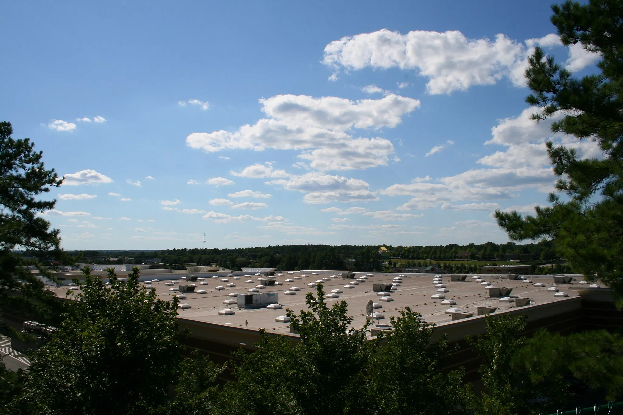 Photo showing: View of the roof of Sam's Club at South Square in Durham, North Carolina.