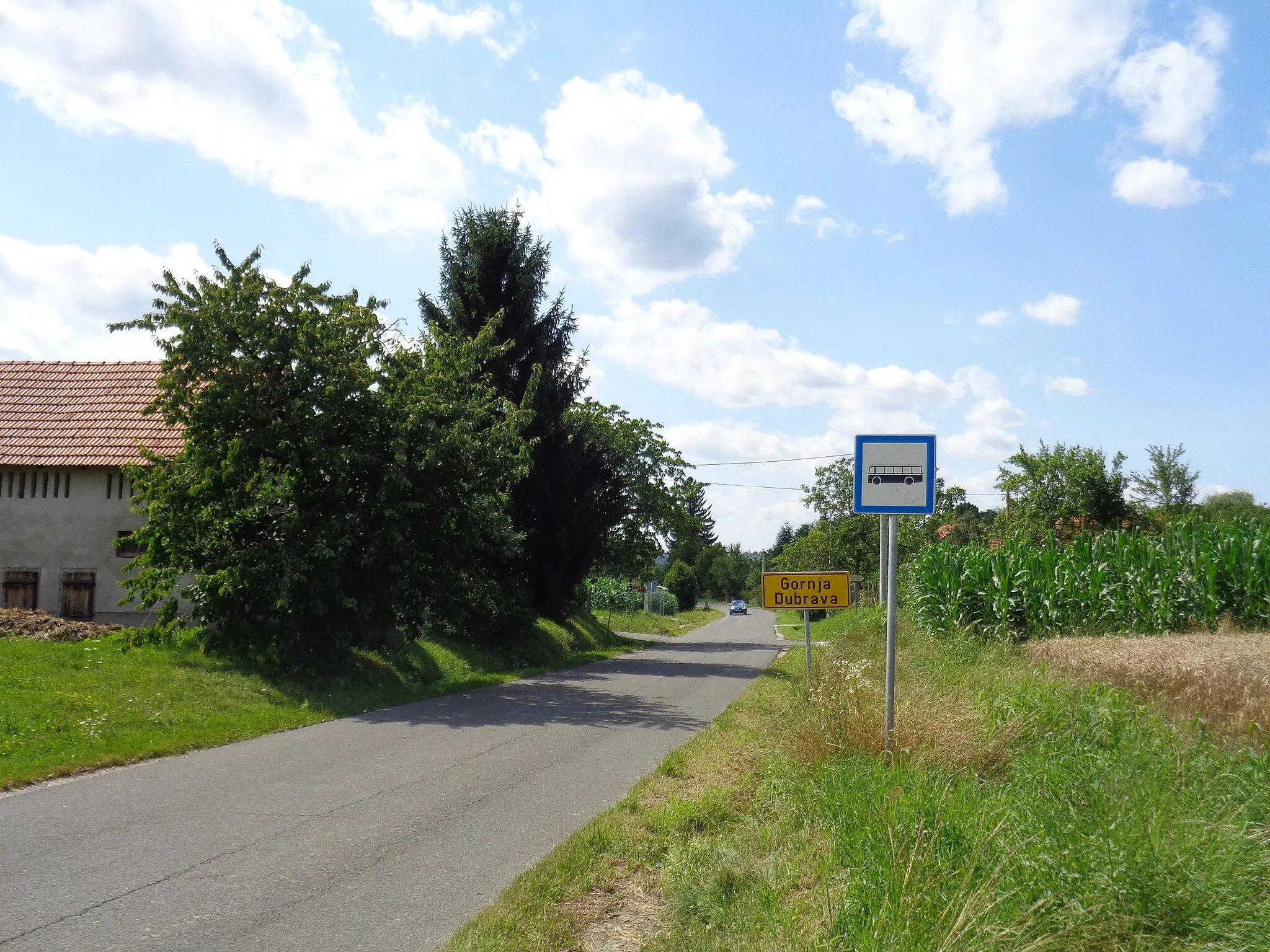 Photo showing: Gornja Dubrava village, Gornji Mihaljevec municipality, Medjimurje County, Croatia - village entrance