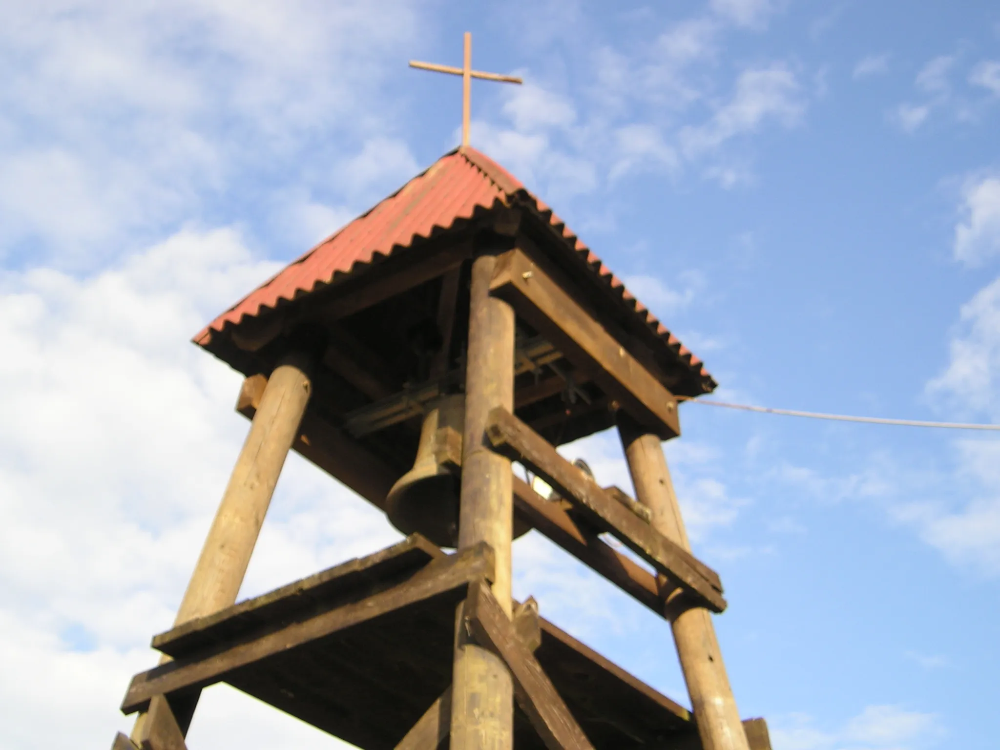 Photo showing: Temporary church bell