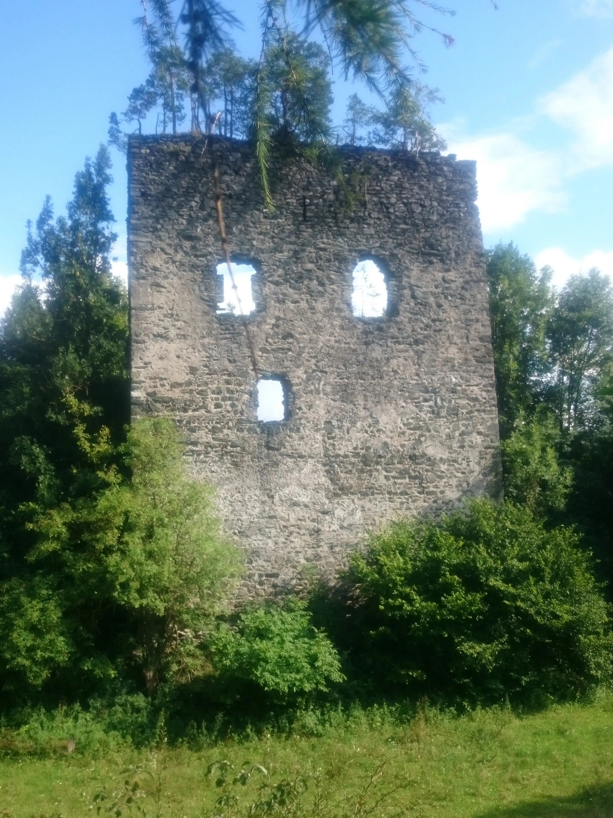 Photo showing: Ruins of the Dravograd Castle above the town's centre. More info (in Slovenian only).