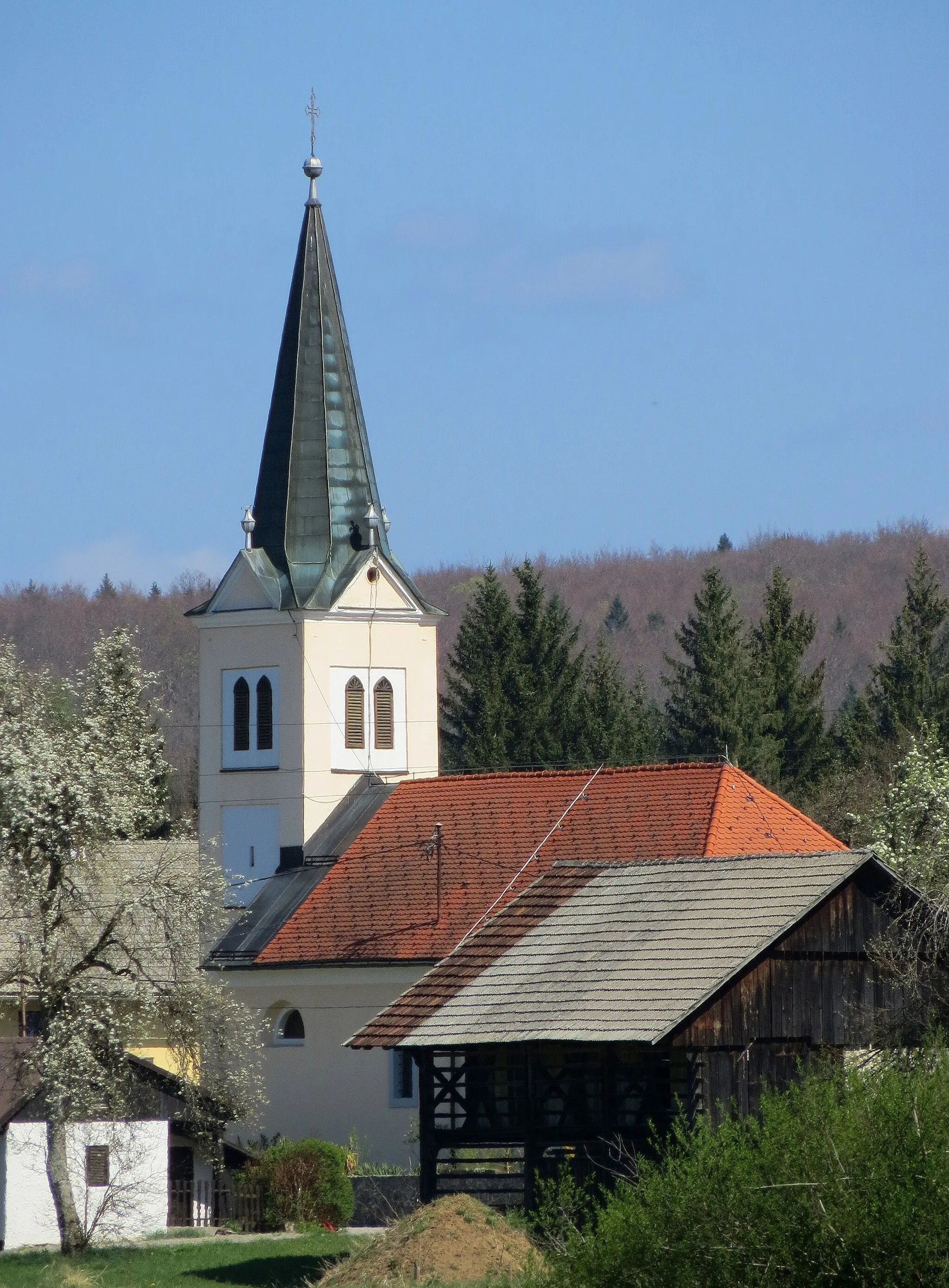 Photo showing: Saint Florian's Church in Ponikve, Municipality of Dobrepolje, Slovenia