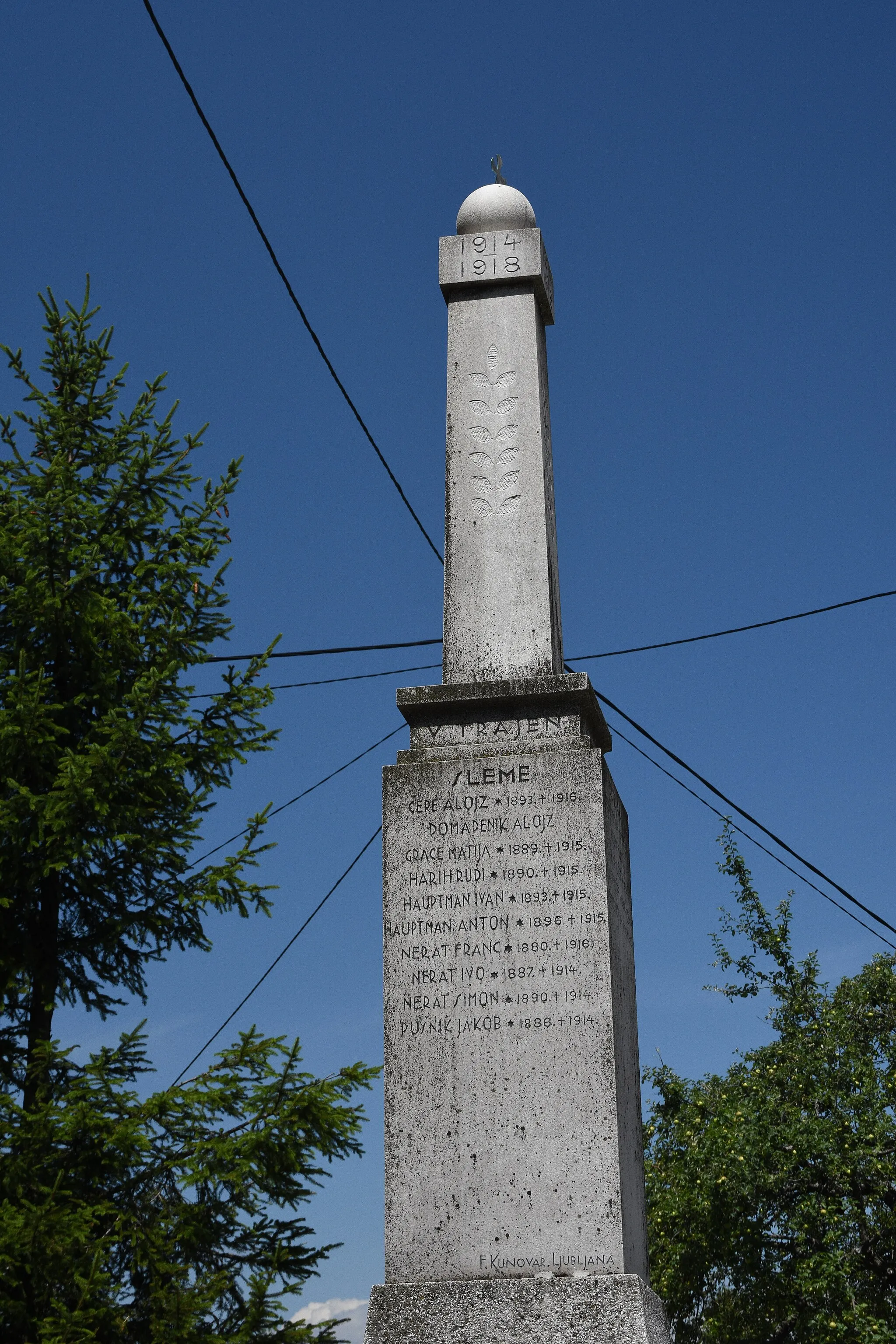 Photo showing: War Memorial Gaj nad Mariborom