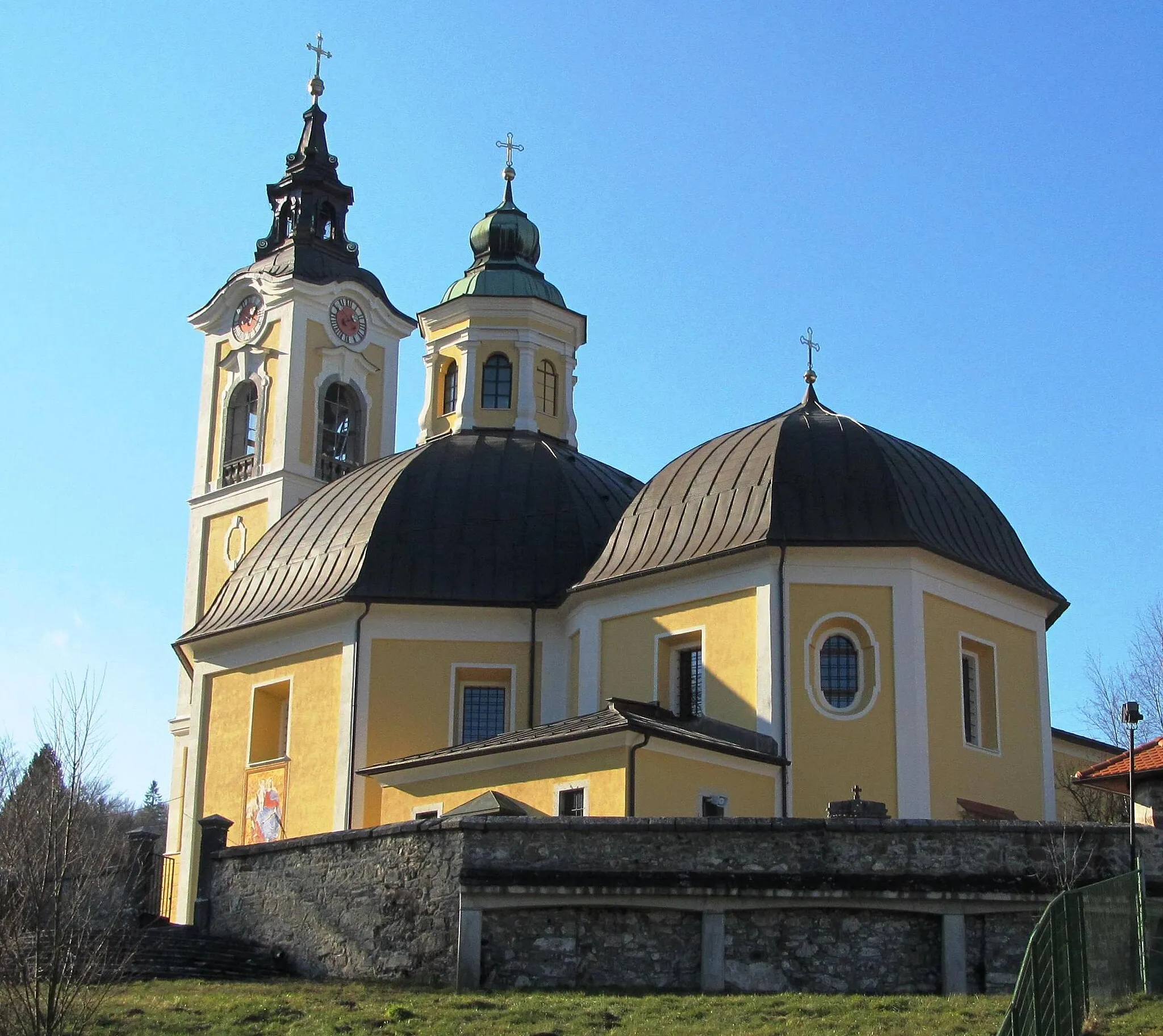 Photo showing: Church of the Assumption of Mary - Dobrova, Municipality of Dobrova–Polhov Gradec, Slovenia