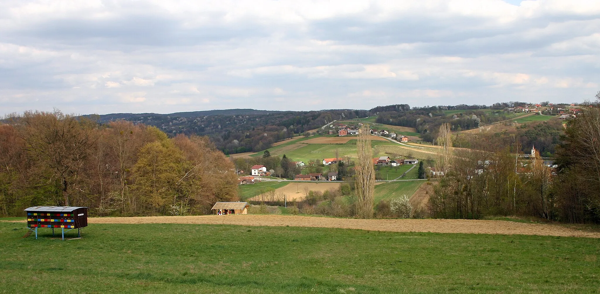 Photo showing: Village Moščanci in region Prekmurje of Slovenia.