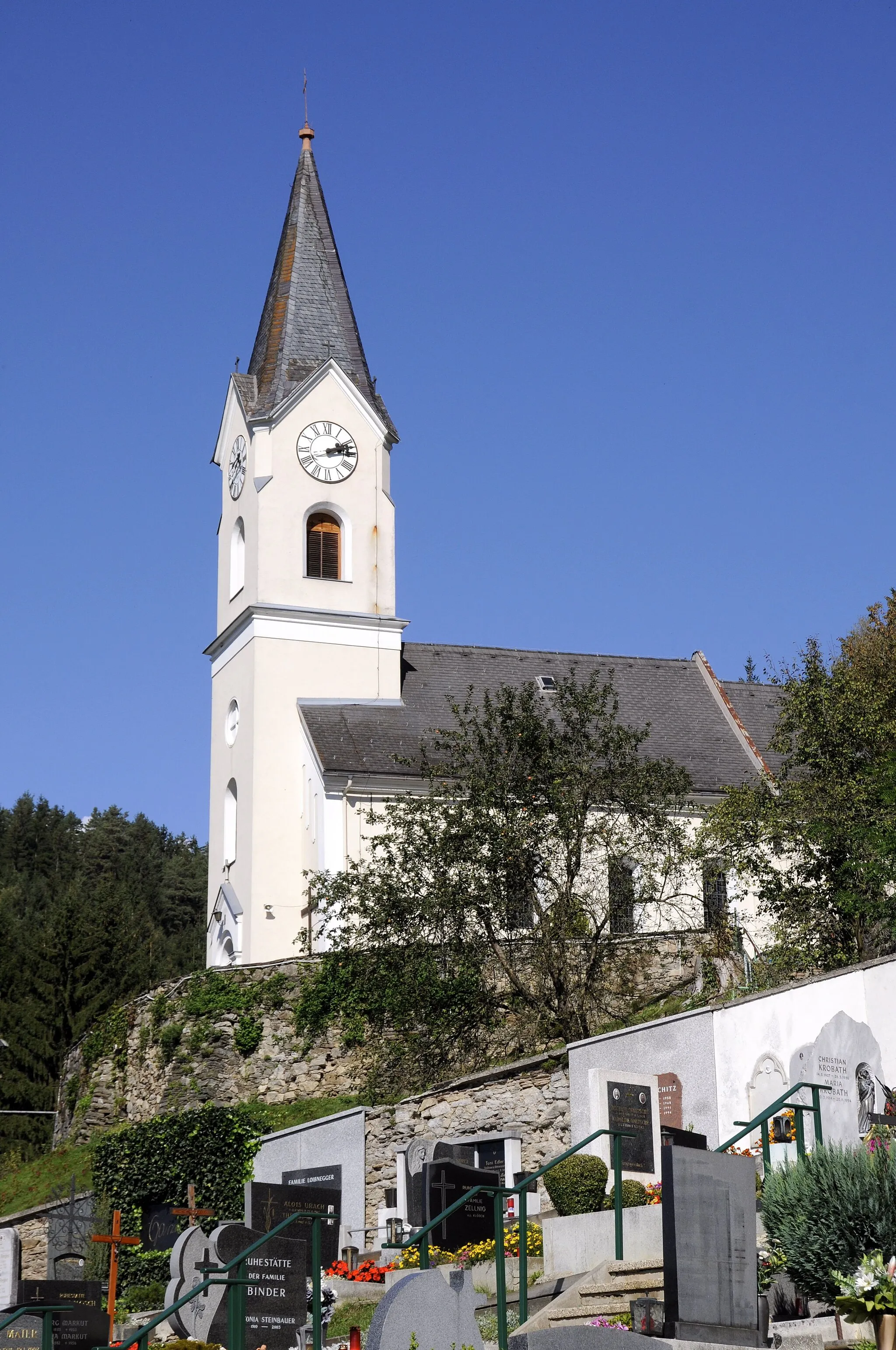 Photo showing: Parish church Saint Mark in Ettendorf, municipality Lavamünd, district Wolfsberg, Carinthia / Austria / EU