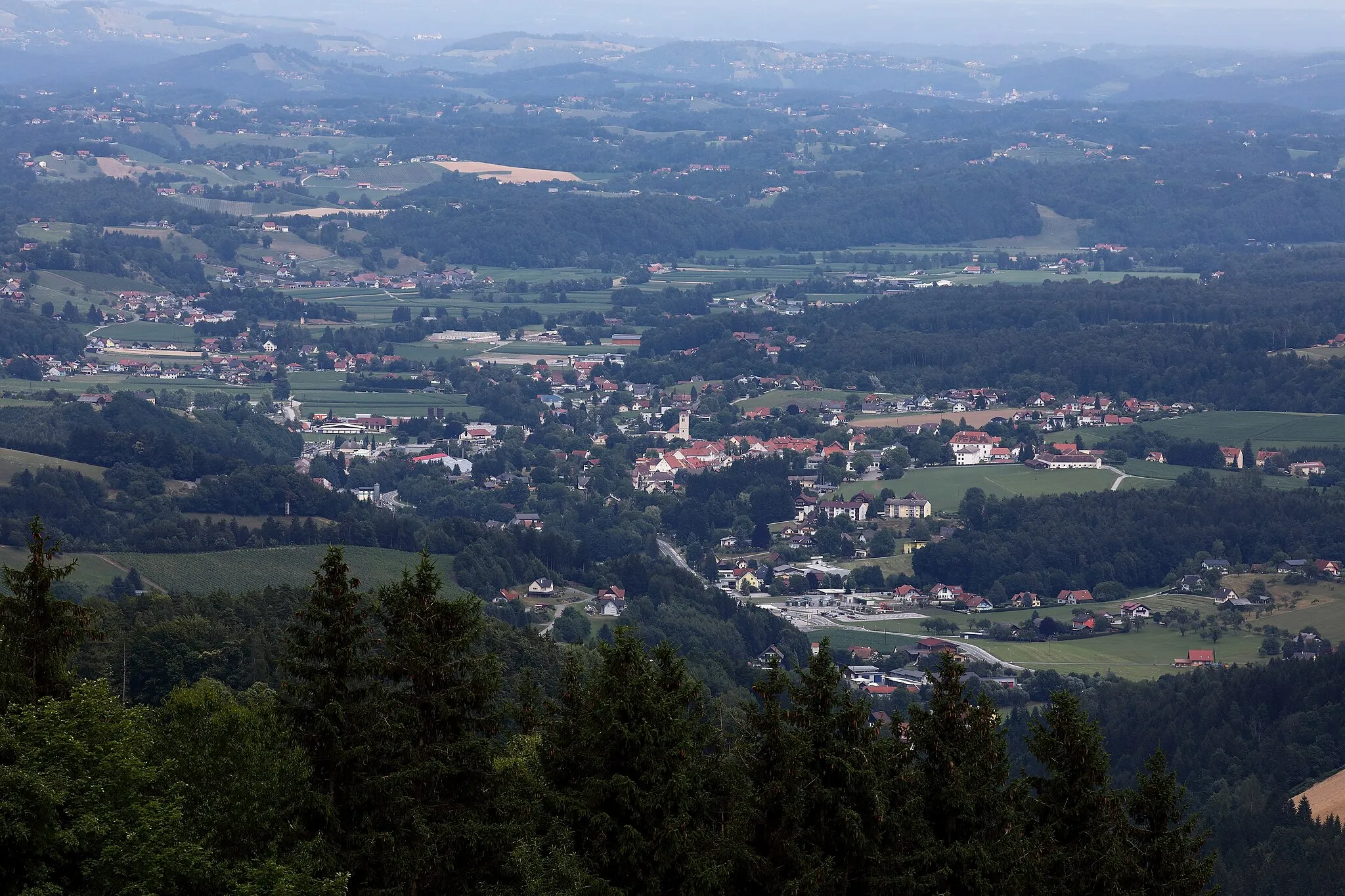 Photo showing: Eibiswald von Süden gesehen. Steiermark, Österreich