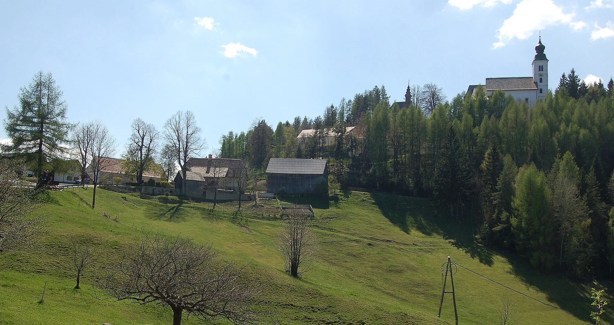 Photo showing: Sveti Duh na Ostrem vrhu church (i.e. Holy Spirit church at Easter mountain) in Selnica ob Dravi municipality, Slovenia