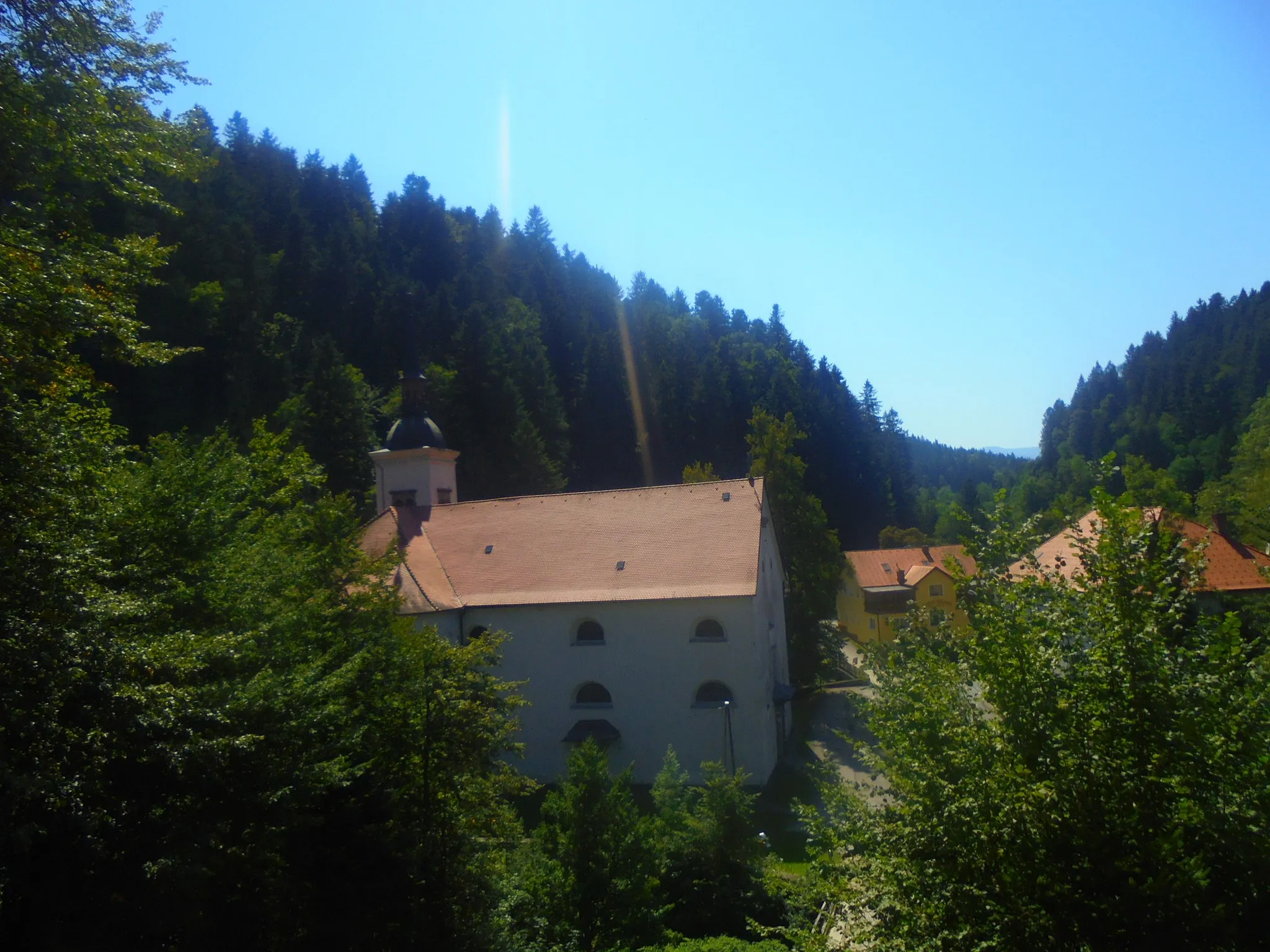 Photo showing: Church and village