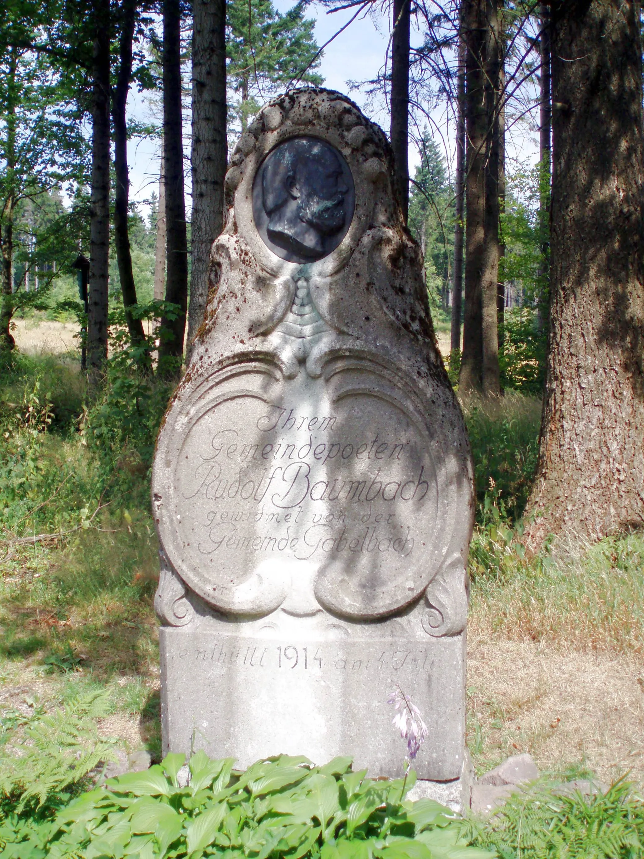 Photo showing: Denkmal für Rudolf Baumbach in Gabelbach