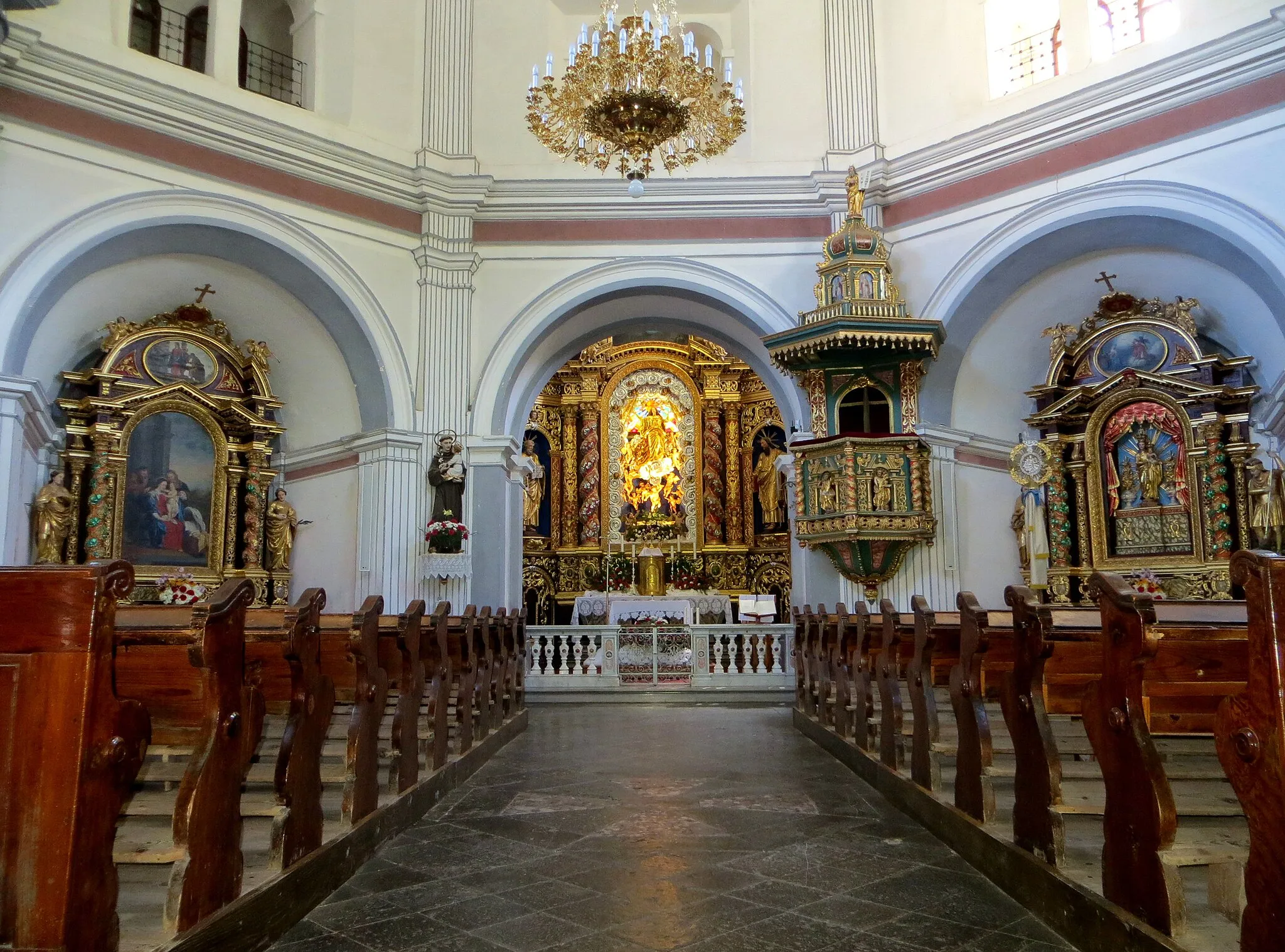 Photo showing: Interior of Assumption Church in Nova Štifta, Municipality of Sodražica, Slovenia