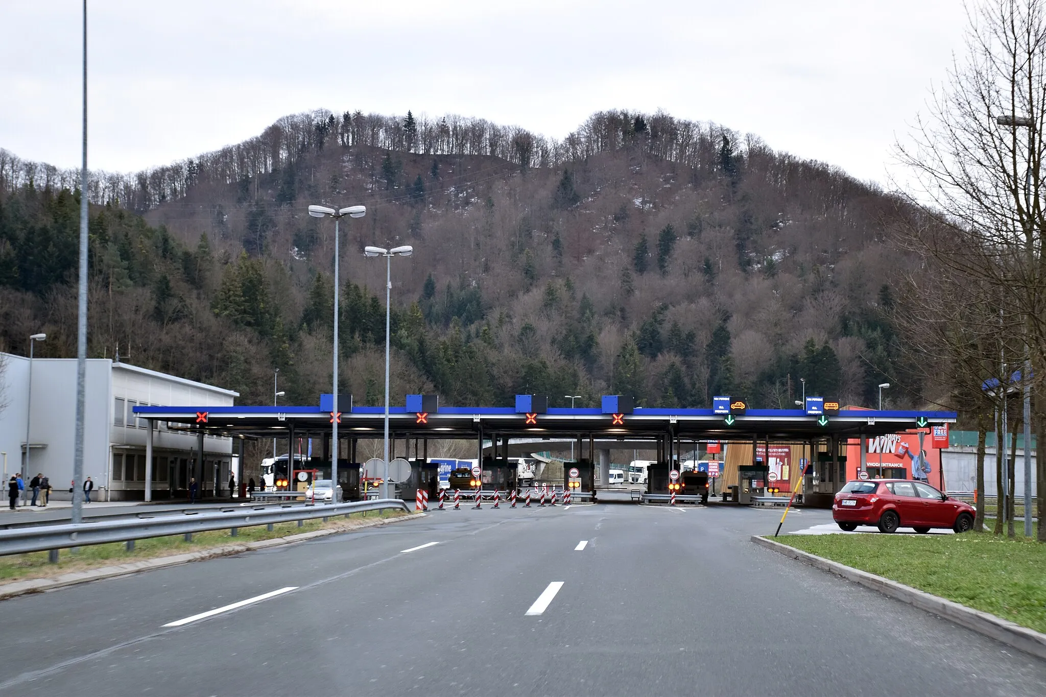 Photo showing: Border crossing Gruškovje, Slovenia.