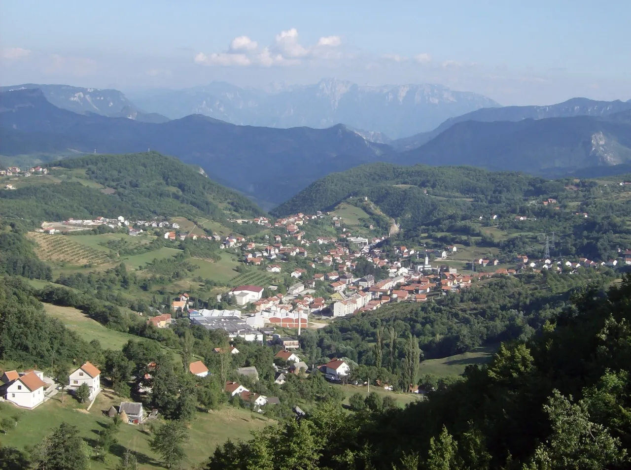 Photo showing: Panorama photos of Prozor-Rama, Bosnia and Hercegovina