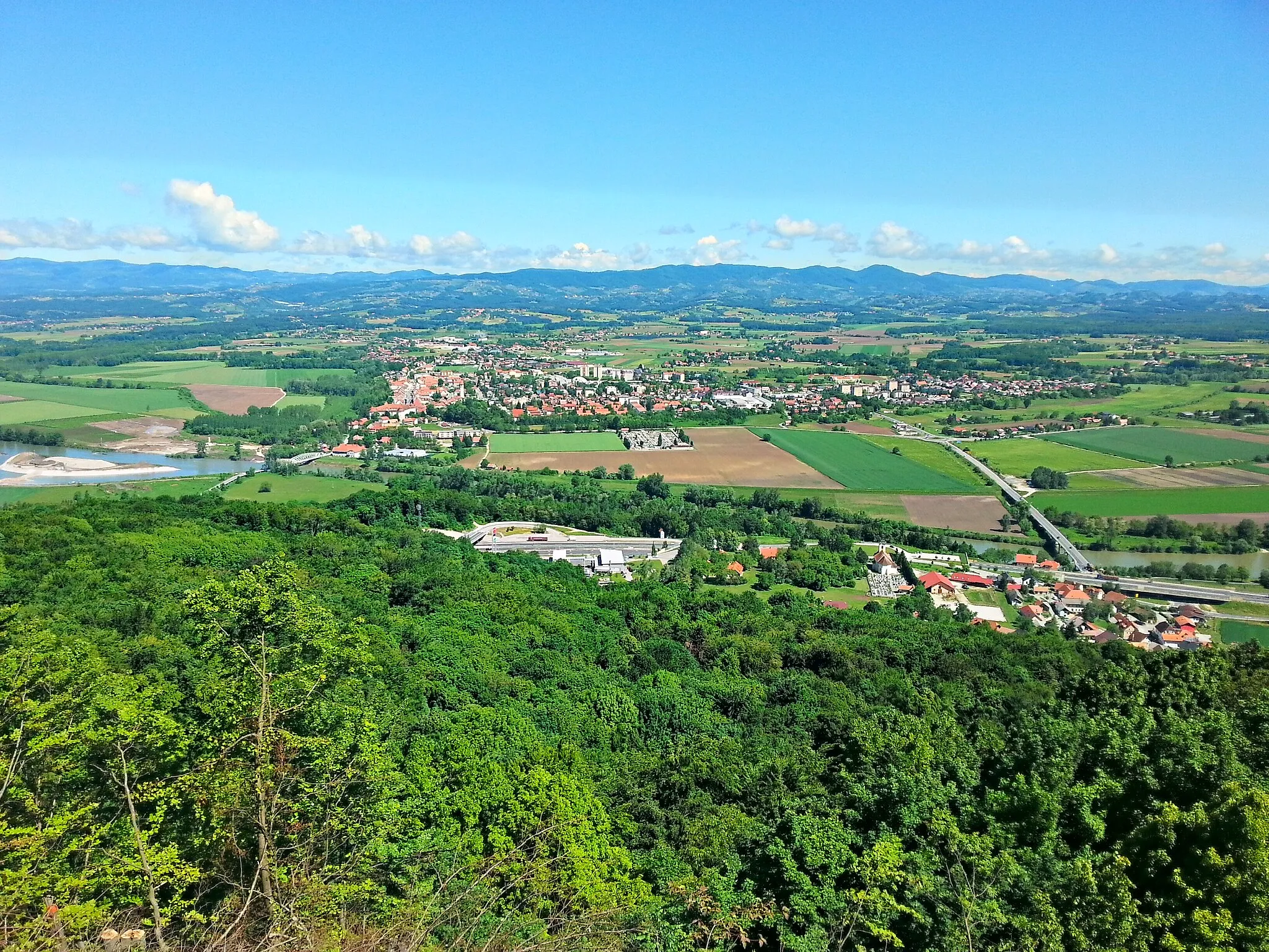 Photo showing: Panorama of Brežice