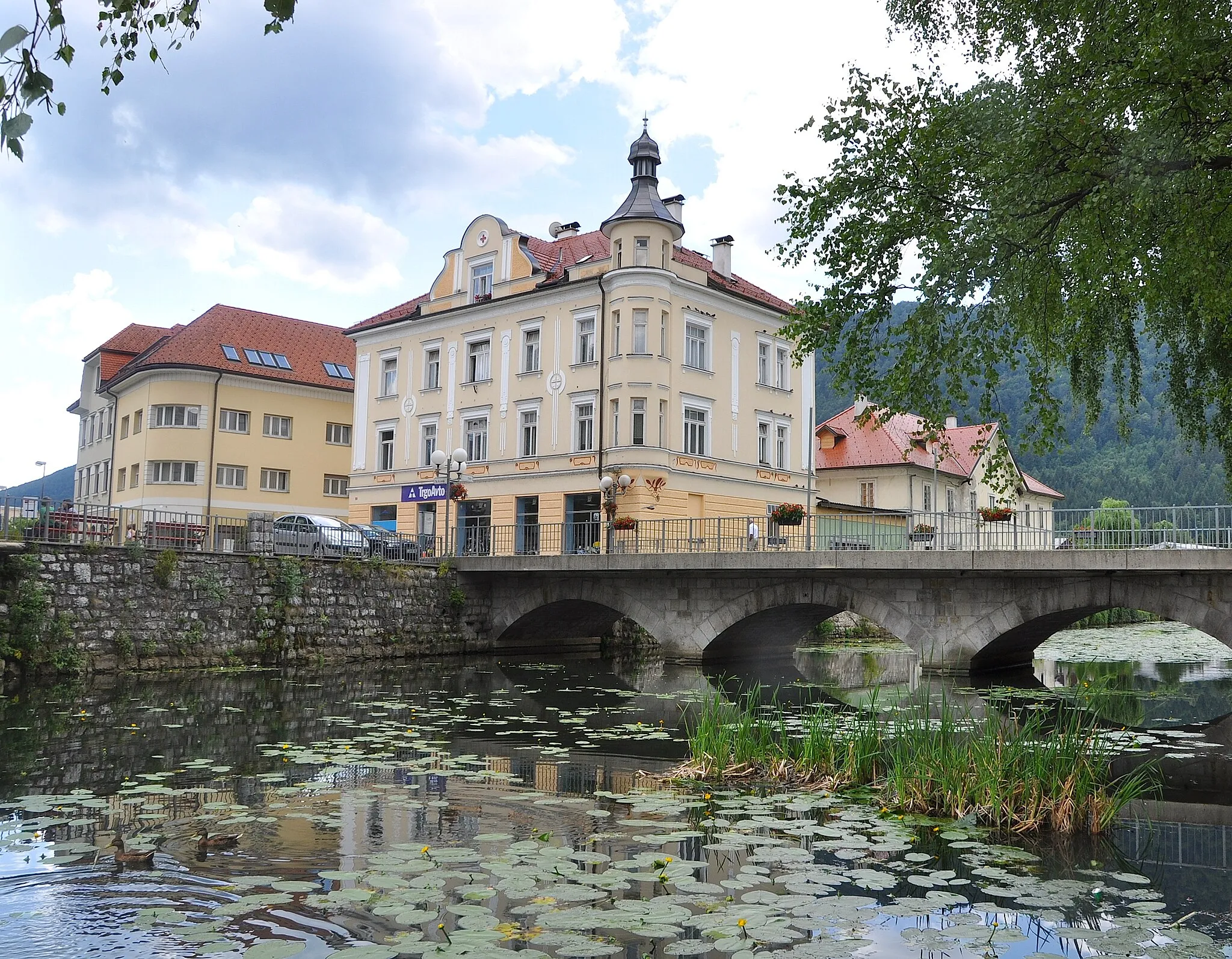 Photo showing: Rinža river, at Kočevje, Slovenia