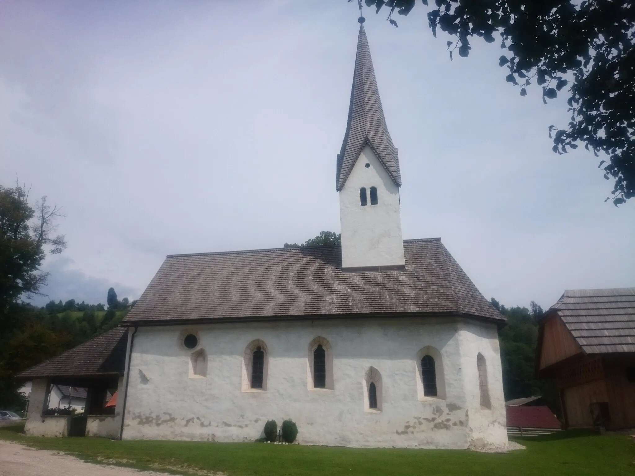 Photo showing: Poljana, municipality of Prevalje, St. John the Baptist's church. More info (in Slovenian only).