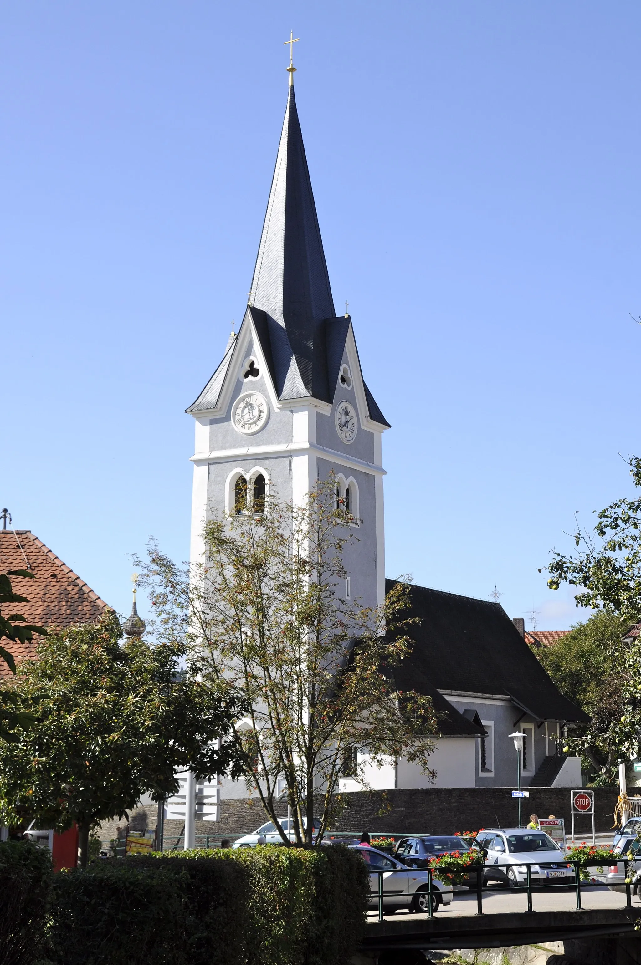 Photo showing: Parish church Saint George on the Schulstrasse #2, municipality Sankt Georgen im Lavanttal, district Wolfsberg, Carinthia / Austria / EU