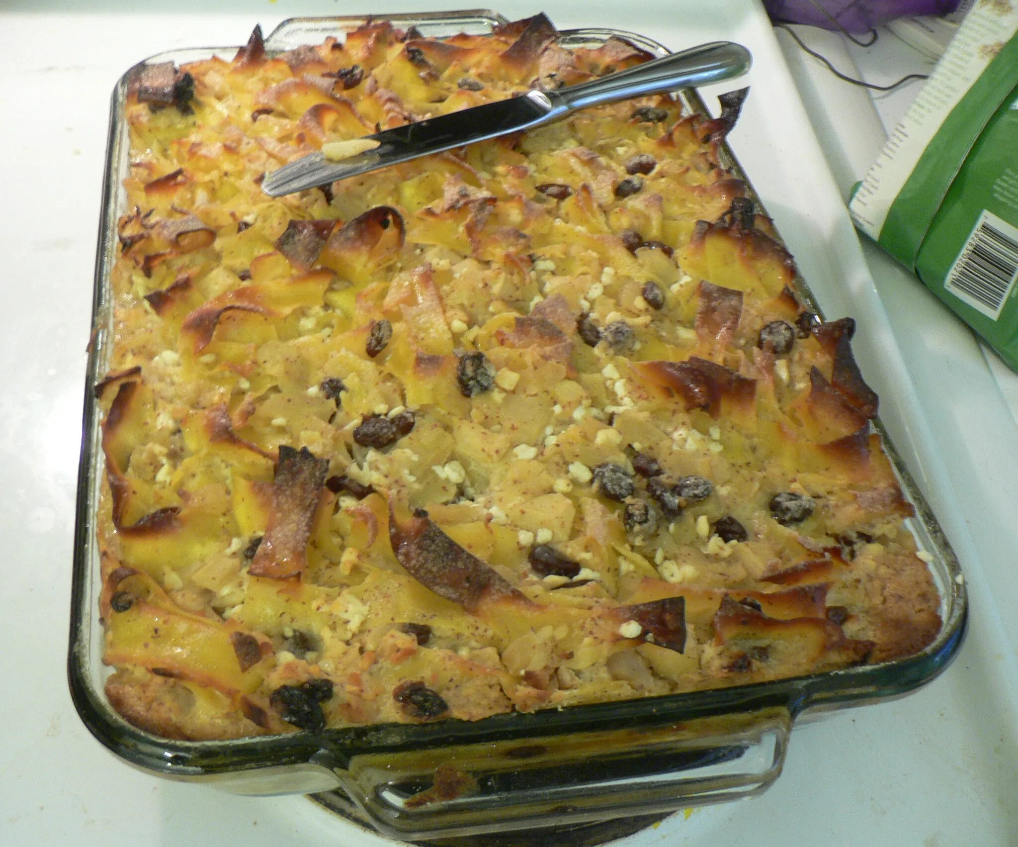 Photo showing: Kugel made from egg noodles