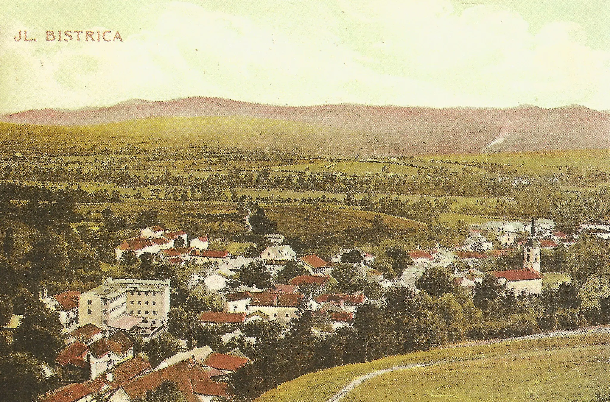 Photo showing: Razglednica Ilirske Bistrice.
