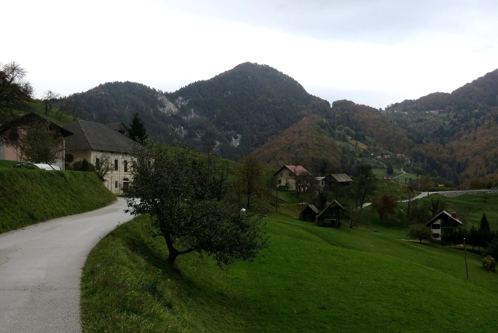 Photo showing: The hamlet of Žamboh in Tepe, Municipality of Litija, Slovenia