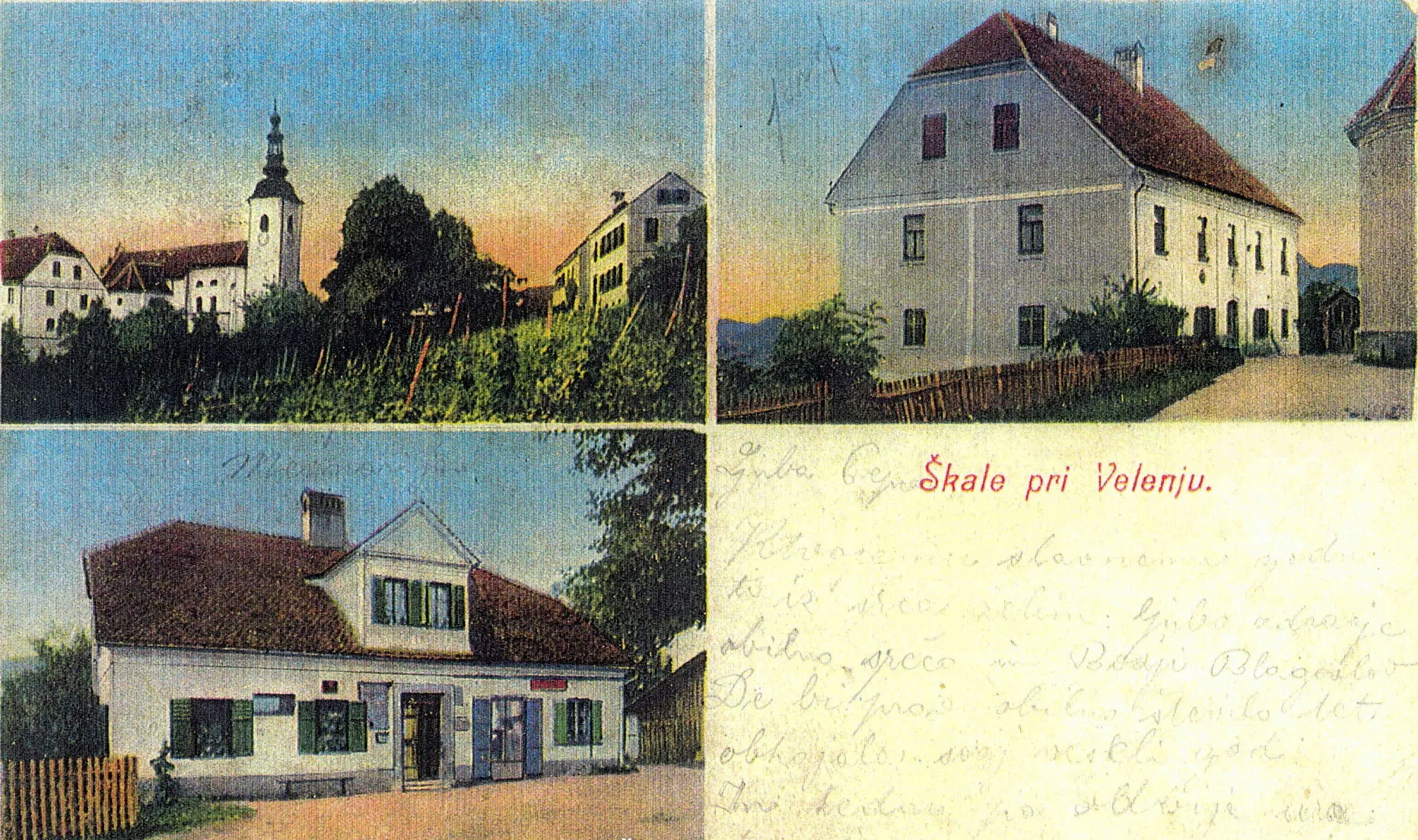 Photo showing: Postcard of Škale.