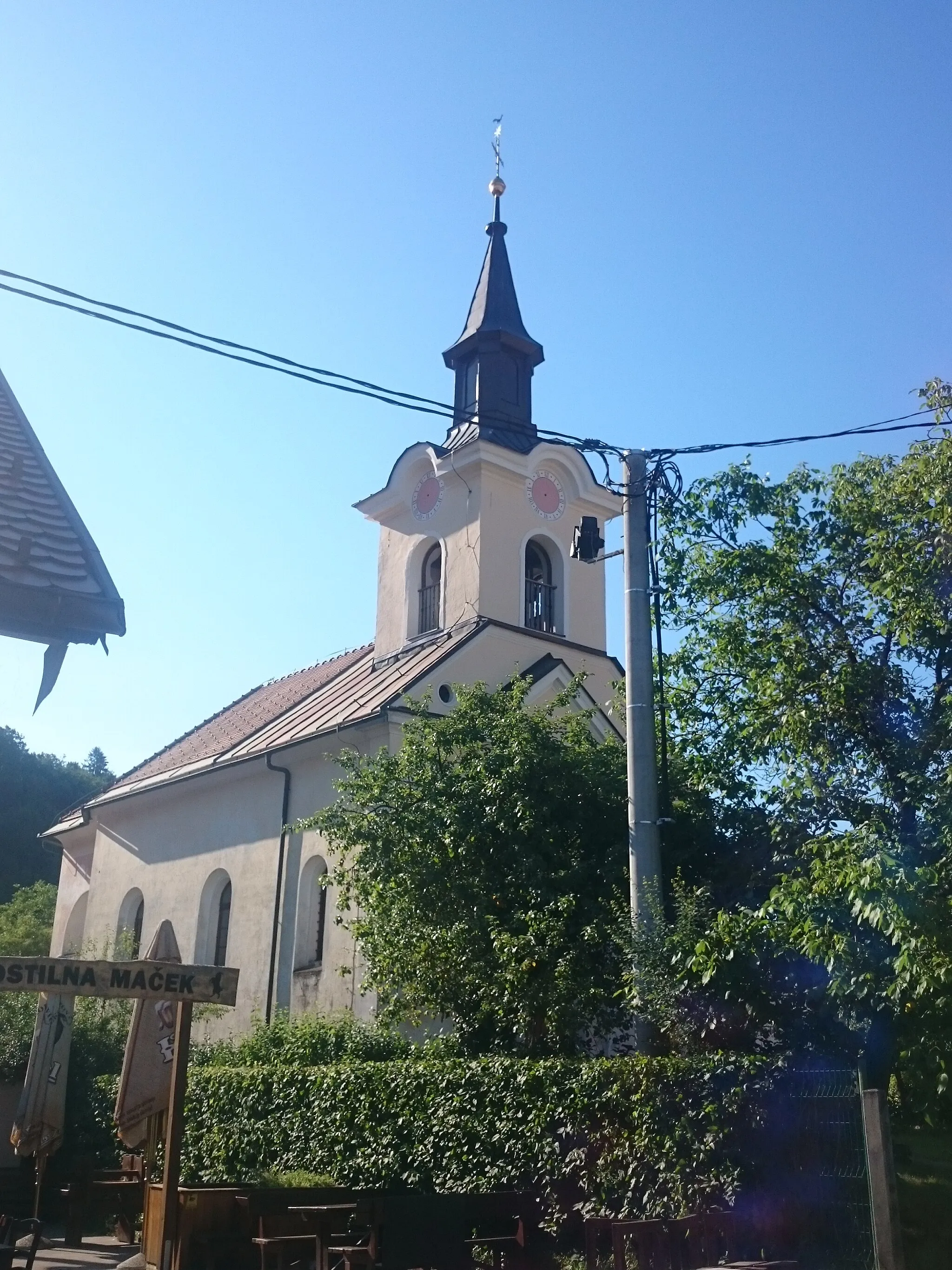 Photo showing: St. Leonard's church in Spodnje Gameljne. More info (in Slovenian only).