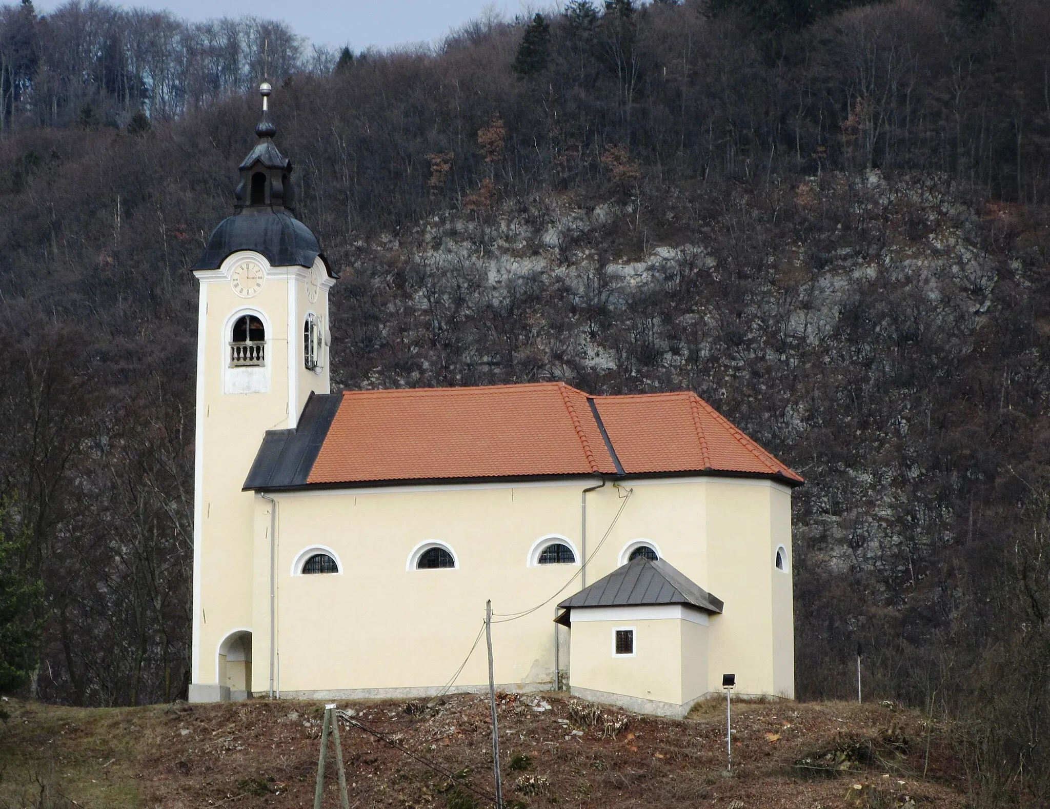 Photo showing: The Church of St, George above Hruševo, Municipality of Dobrova–Polhov Gradec, Slovenia