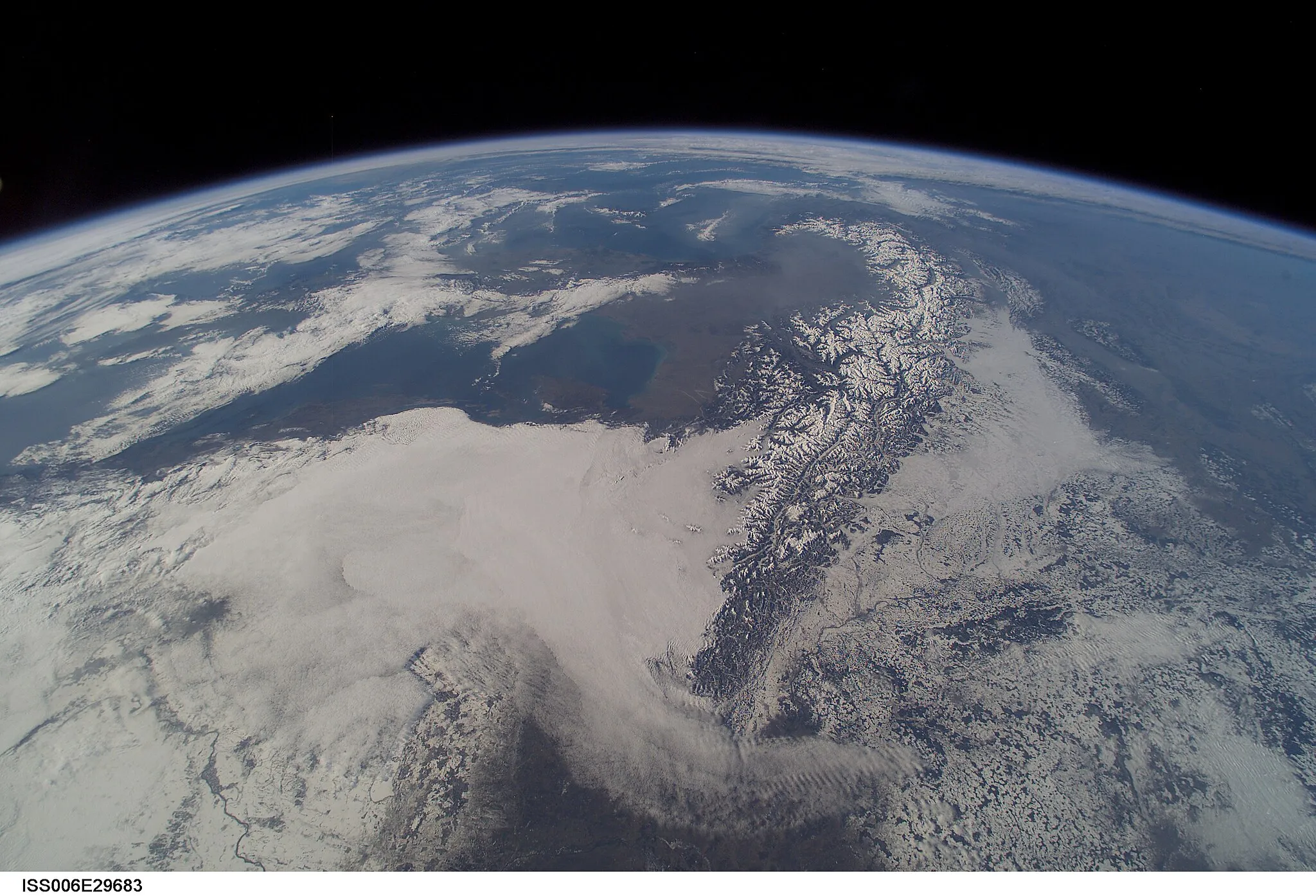 Photo showing: View of Slovenia taken during ISS Expedition 6.