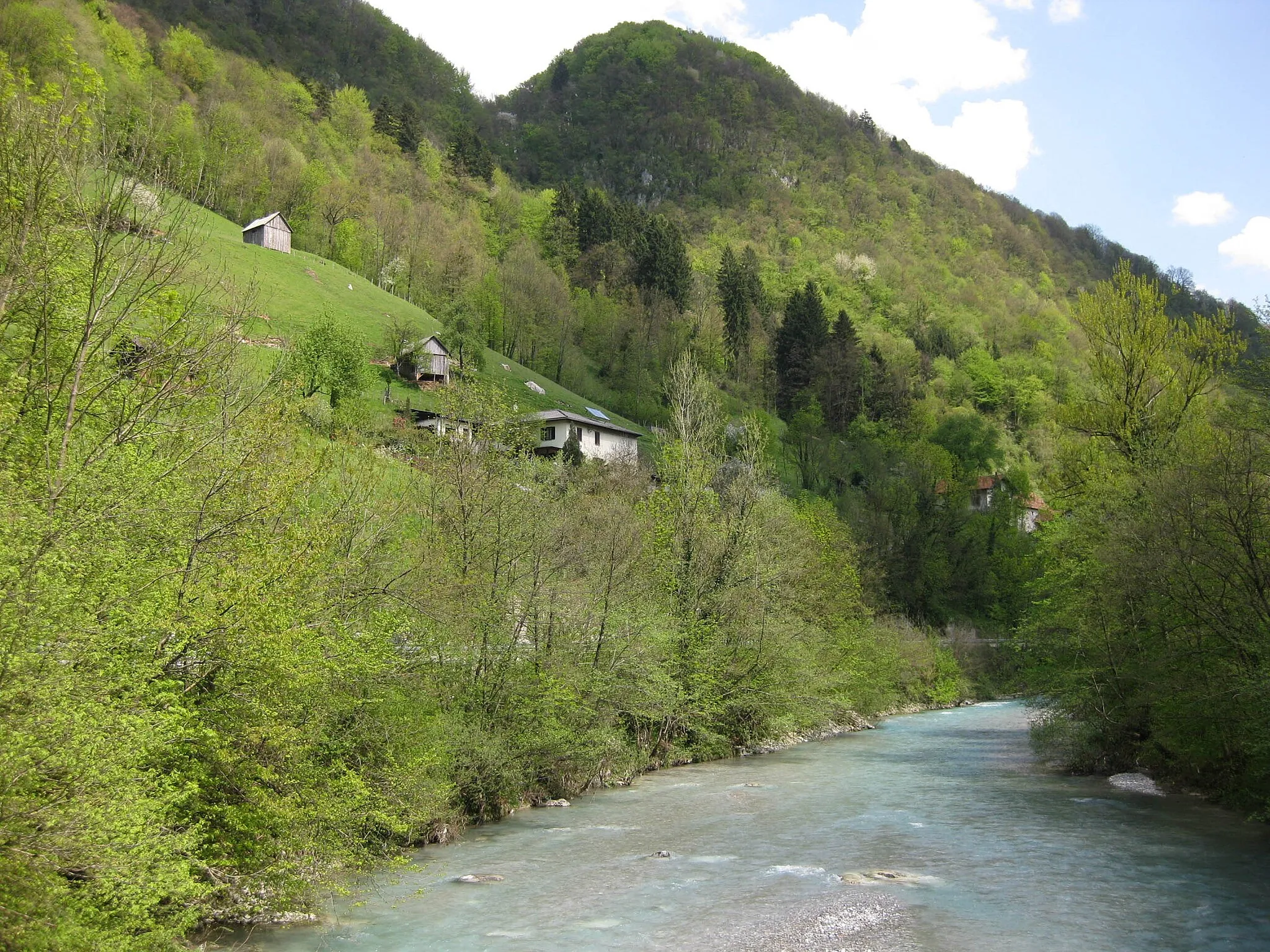 Photo showing: Bača river, Slovenia