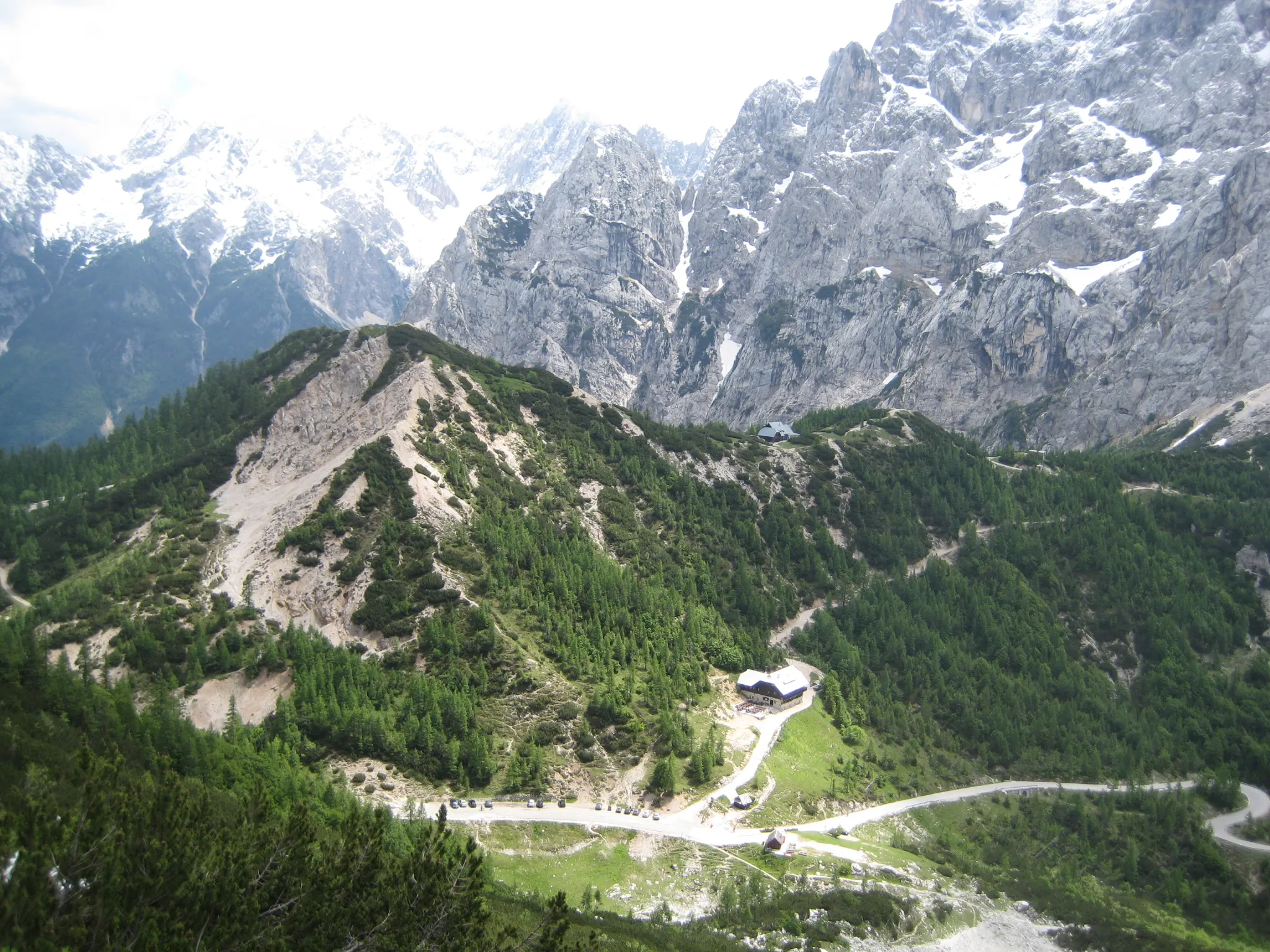 Photo showing: Vršič (or Vršič Pass) is the highest mountain pass in the Julian Alps in western Slovenia.